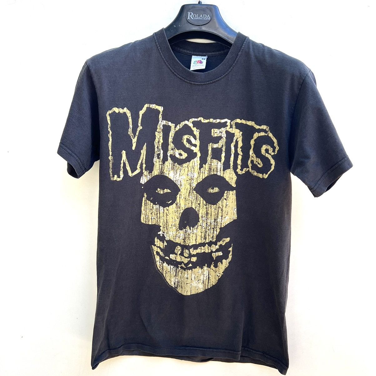 Vintage 90'S Misfits band T-shirt, size M, men's unclear black type Vintage Second Hand