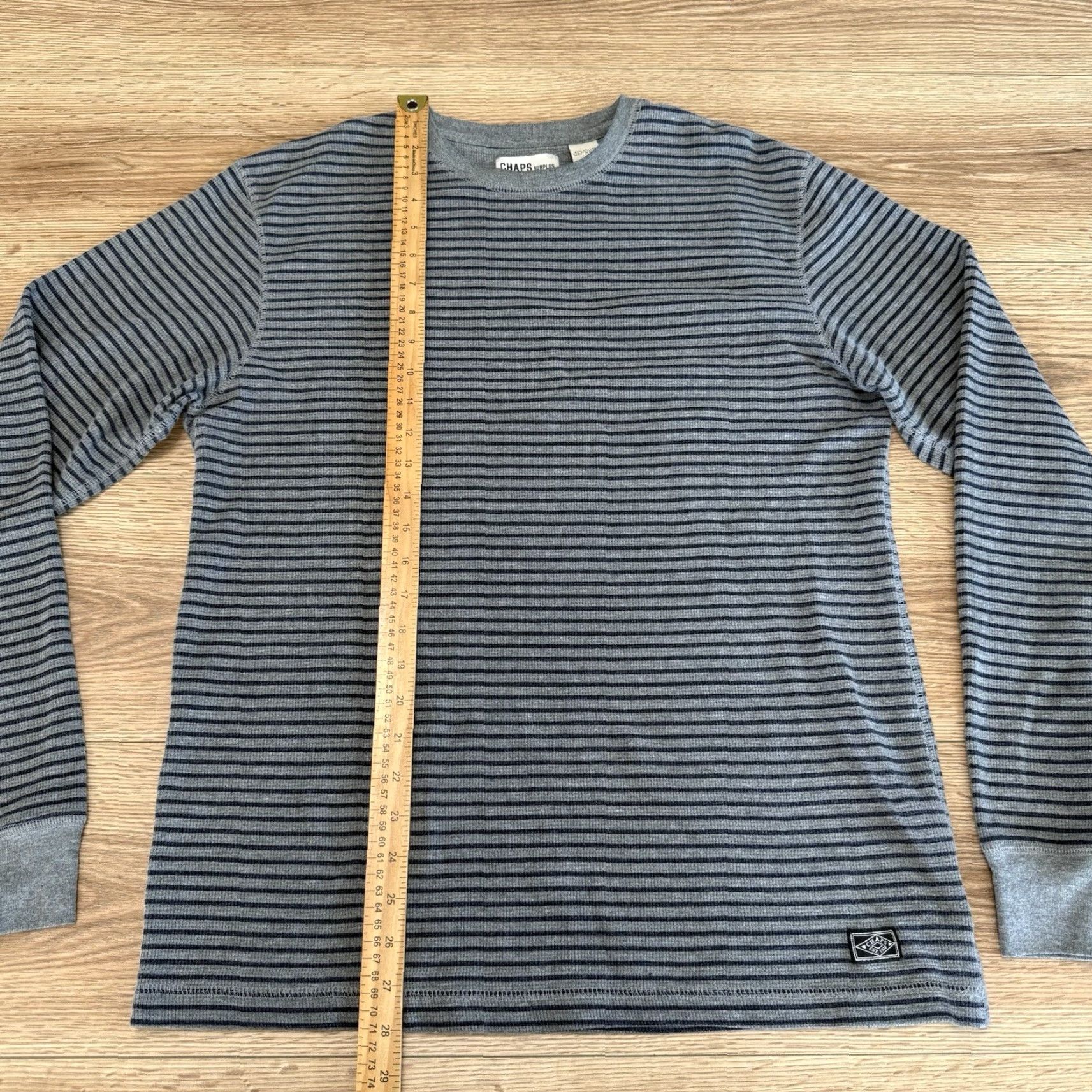 Chaps CHAPS Striped Long Sleeve Button-Up Shirt Blue Gray Men’s Size L Size US L / EU 52-54 / 3 - 3 Thumbnail