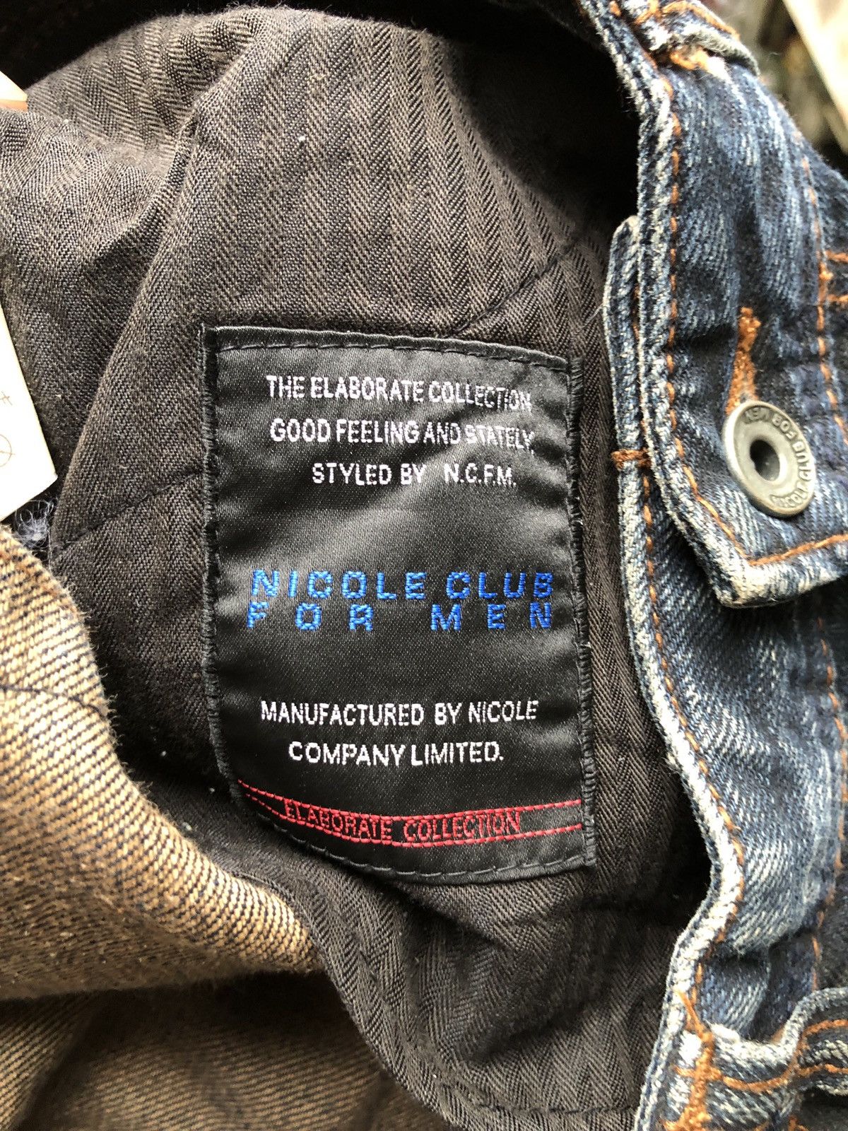 Japanese Brand Nicole Club For Men Flare Denim Jeans Size US 31 - 12 Thumbnail