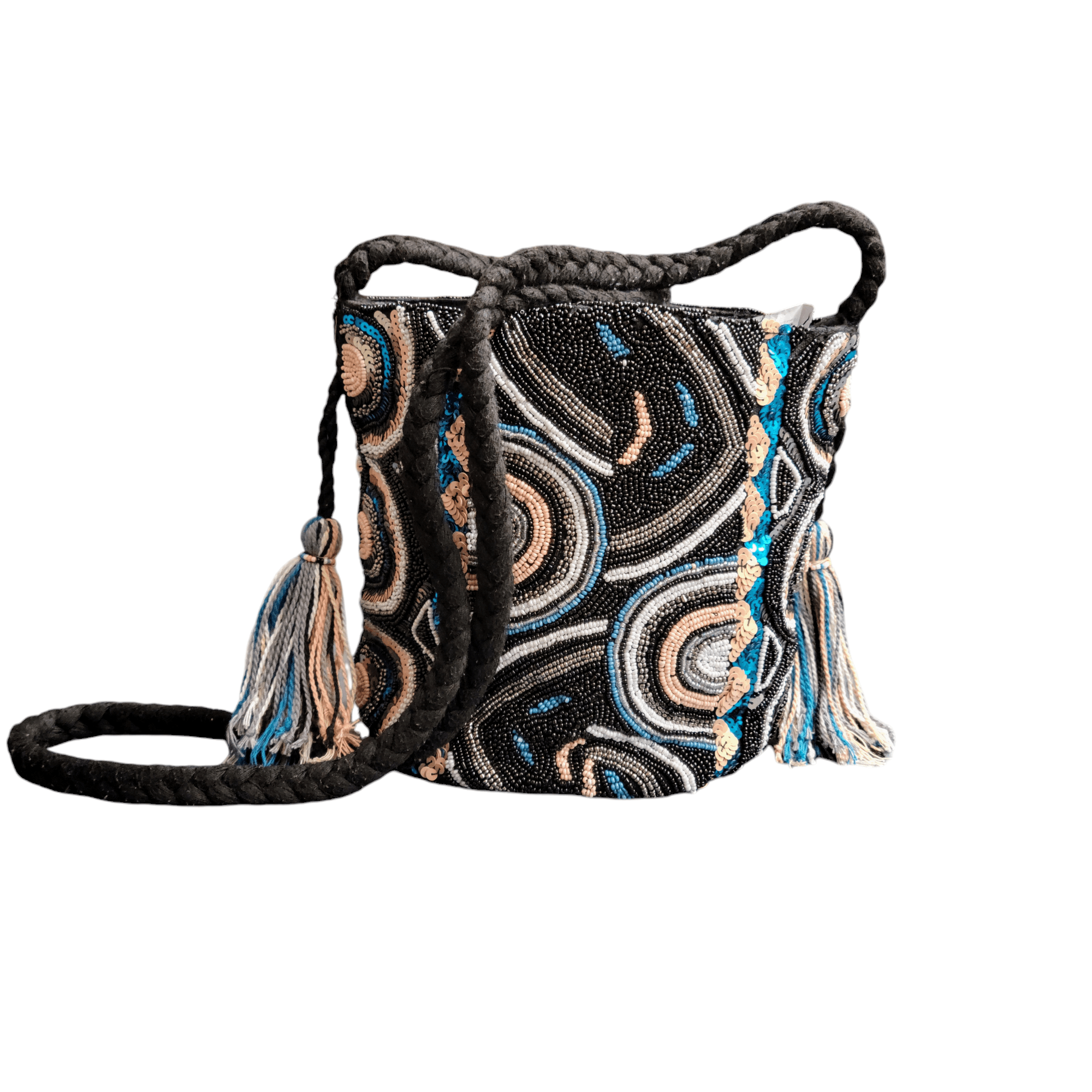 Sam Edelman Sam Edelman Multi Color Beaded Bucket Bag Crossbody Size ONE SIZE - 13 Thumbnail