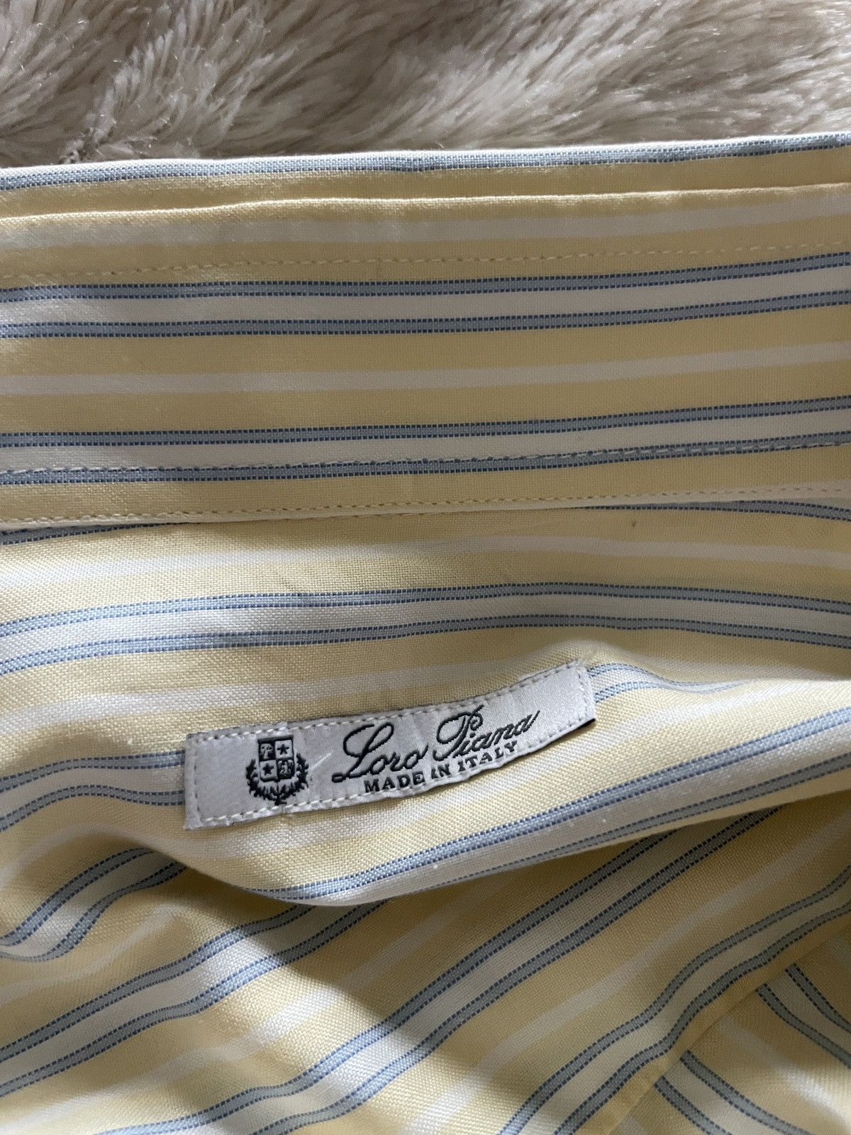 Loro Piana Striped Button down 100% cotton shirt Size US XL / EU 56 / 4 - 11 Thumbnail