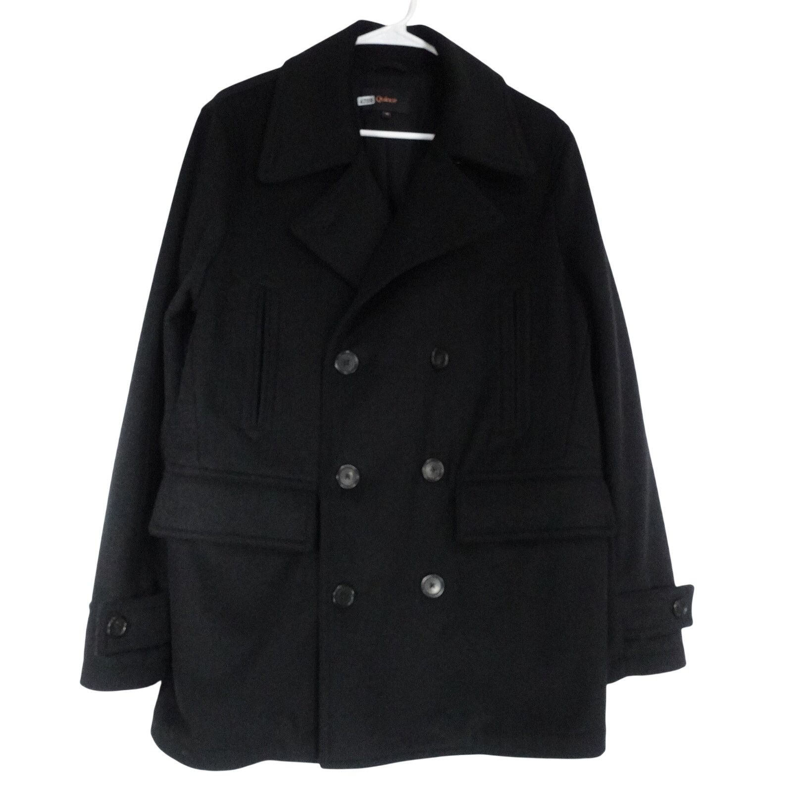 Quince Quince Italian Wool Men’s Medium Black Peacoat Size US M / EU 48-50 / 2 - 4 Thumbnail