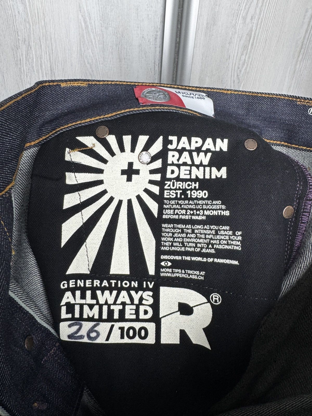 Other Upper Class Denim Rough Japan Selvage 12 oz Raw T3T Kurabo Size US 33 - 18 Thumbnail