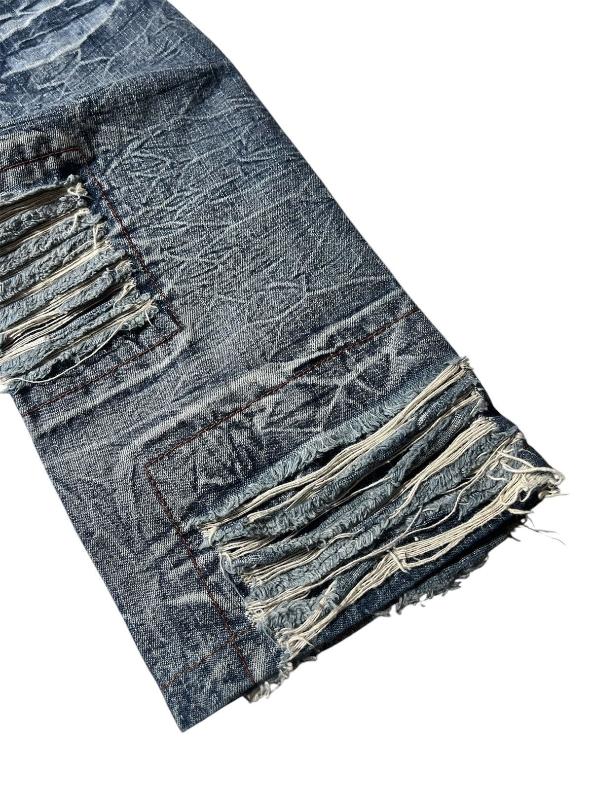 Japanese Brand Sick 2000s Lowbox Distressed Pants Size US 30 / EU 46 - 9 Thumbnail