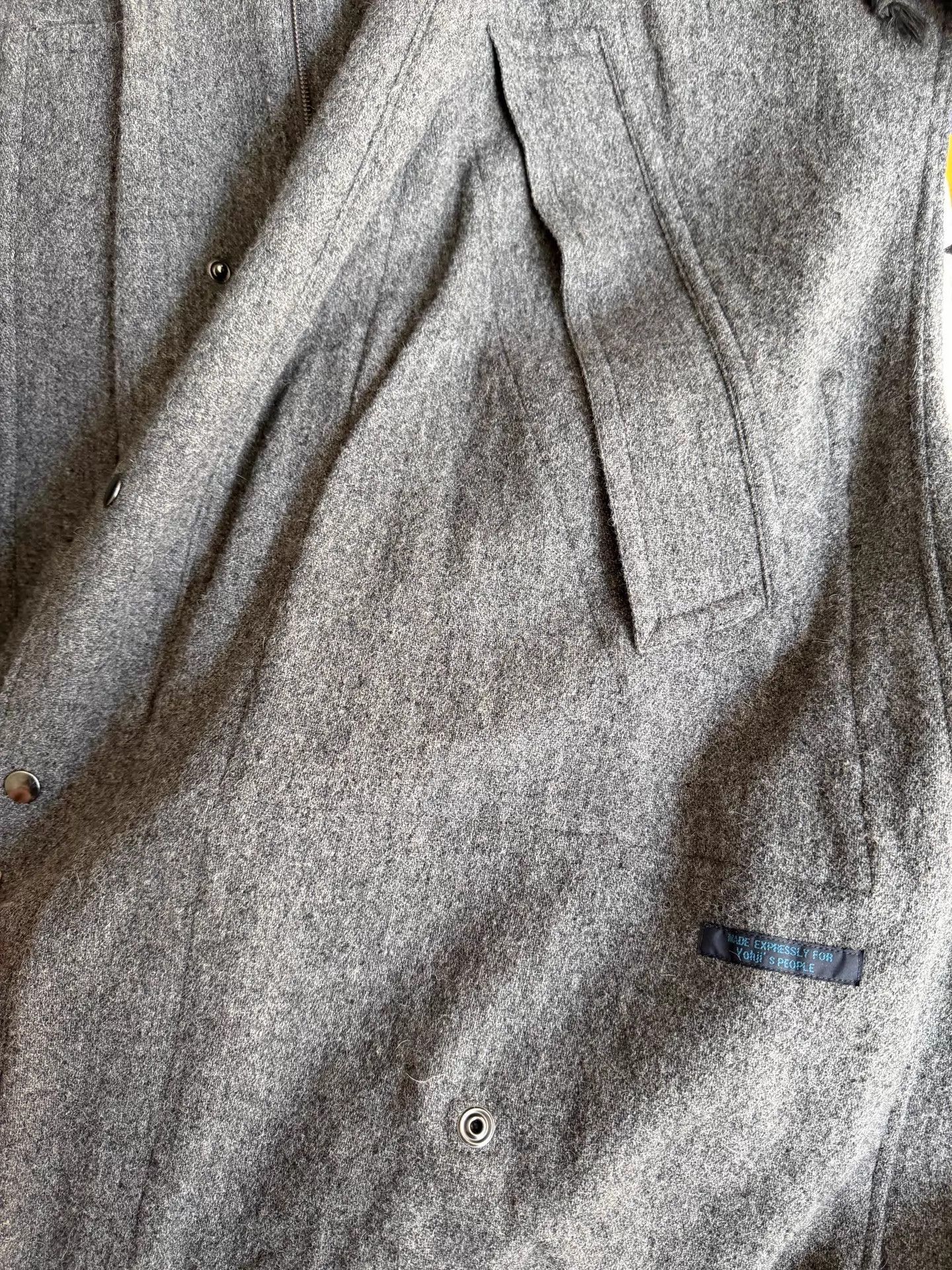 Yohji Yamamoto Yohji Yamamoto Yohji Reg Gray Wool Hooded Sz 2 Unisex Size US M / EU 48-50 / 2 - 3 Thumbnail