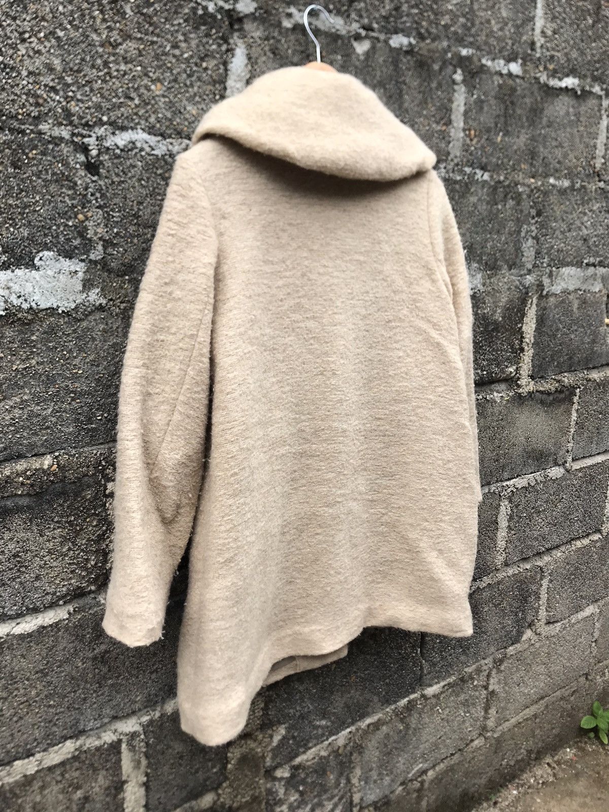 Global Work × Japanese Brand 💥Nice Design Global Work WaterFall Collar Wool Coat Jacket Size M / US 6-8 / IT 42-44 - 15 Thumbnail