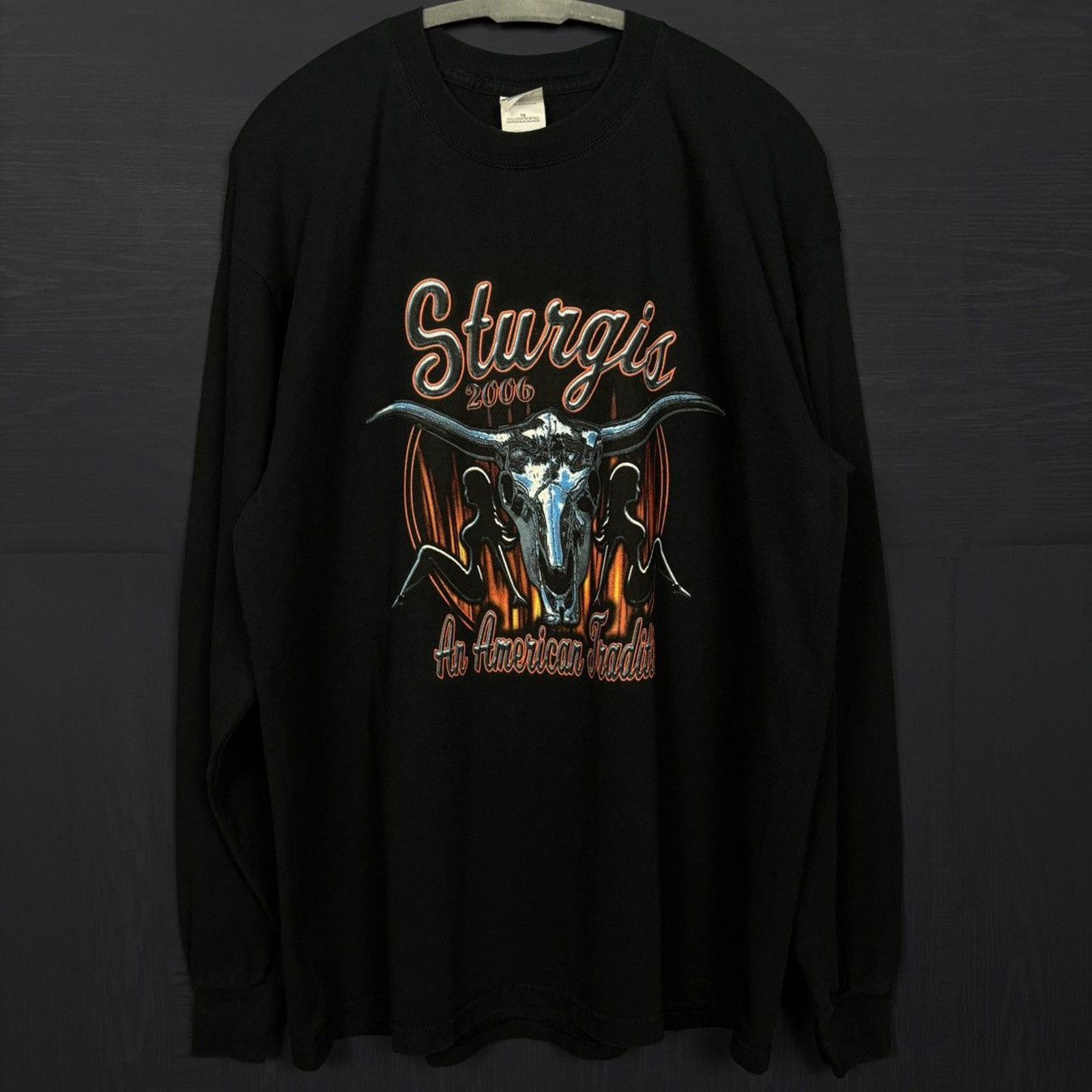 Harley Davidson × Japanese Brand × Vintage 🇺🇸2006 STURGIS Bull Horn Strippers Long Sleeve Size US L / EU 52-54 / 3 - 1 Thumbnail