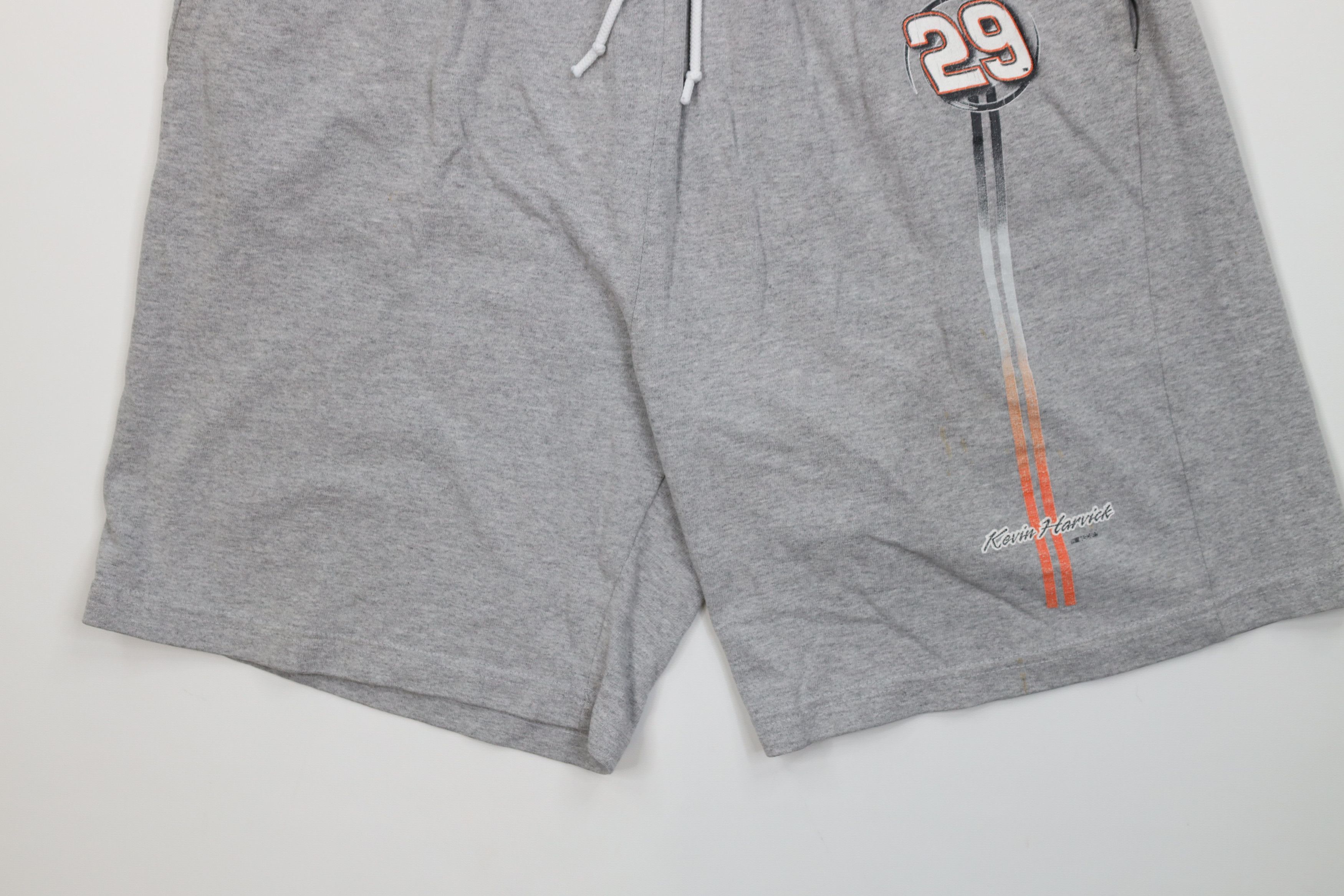 Vintage Vintage 90s NASCAR Kevin Harvick Racing Shorts Gray USA Size US 38 / EU 54 - 4 Thumbnail