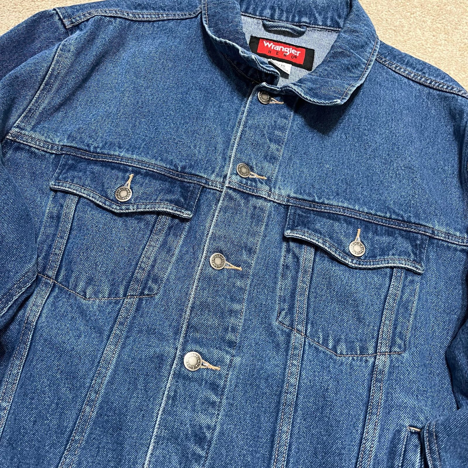 Wrangler Vintage Wrangler Hero Denim Trucker Jacket XL Size US XL / EU 56 / 4 - 3 Thumbnail