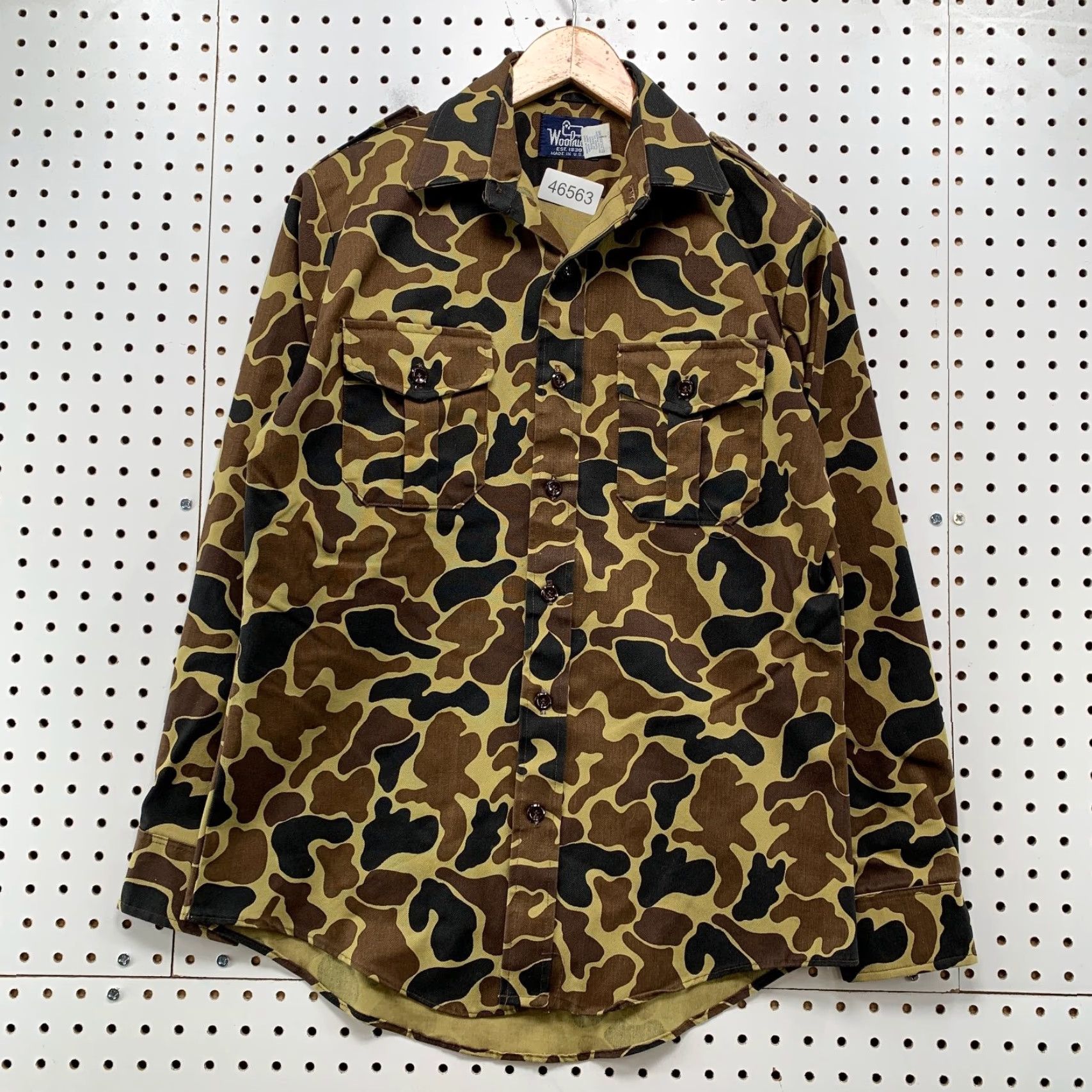 Vintage VINTAGE Woolrich Duck Camo Button Shirt Mens Small Camouflage 60s 70s Made USA Size US S / EU 44-46 / 1 - 2 Thumbnail