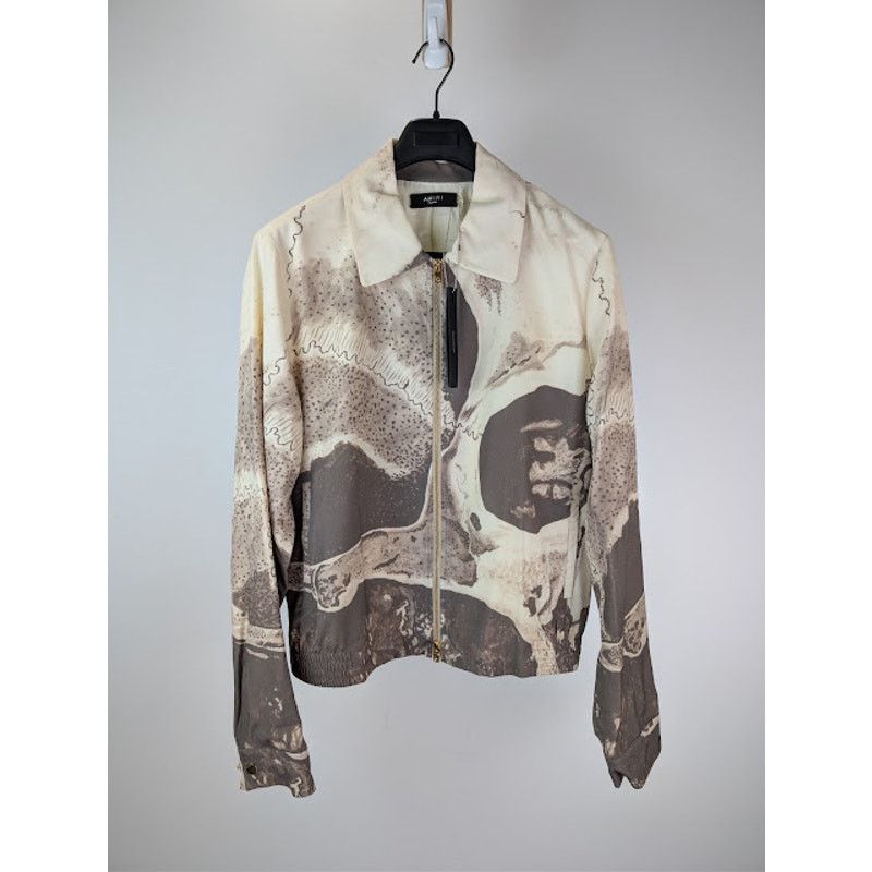 Amiri o1rshd1 Wes Lang Big Skull Blouson Jacket in Mink Size US XL / EU 56 / 4 - 1 Thumbnail
