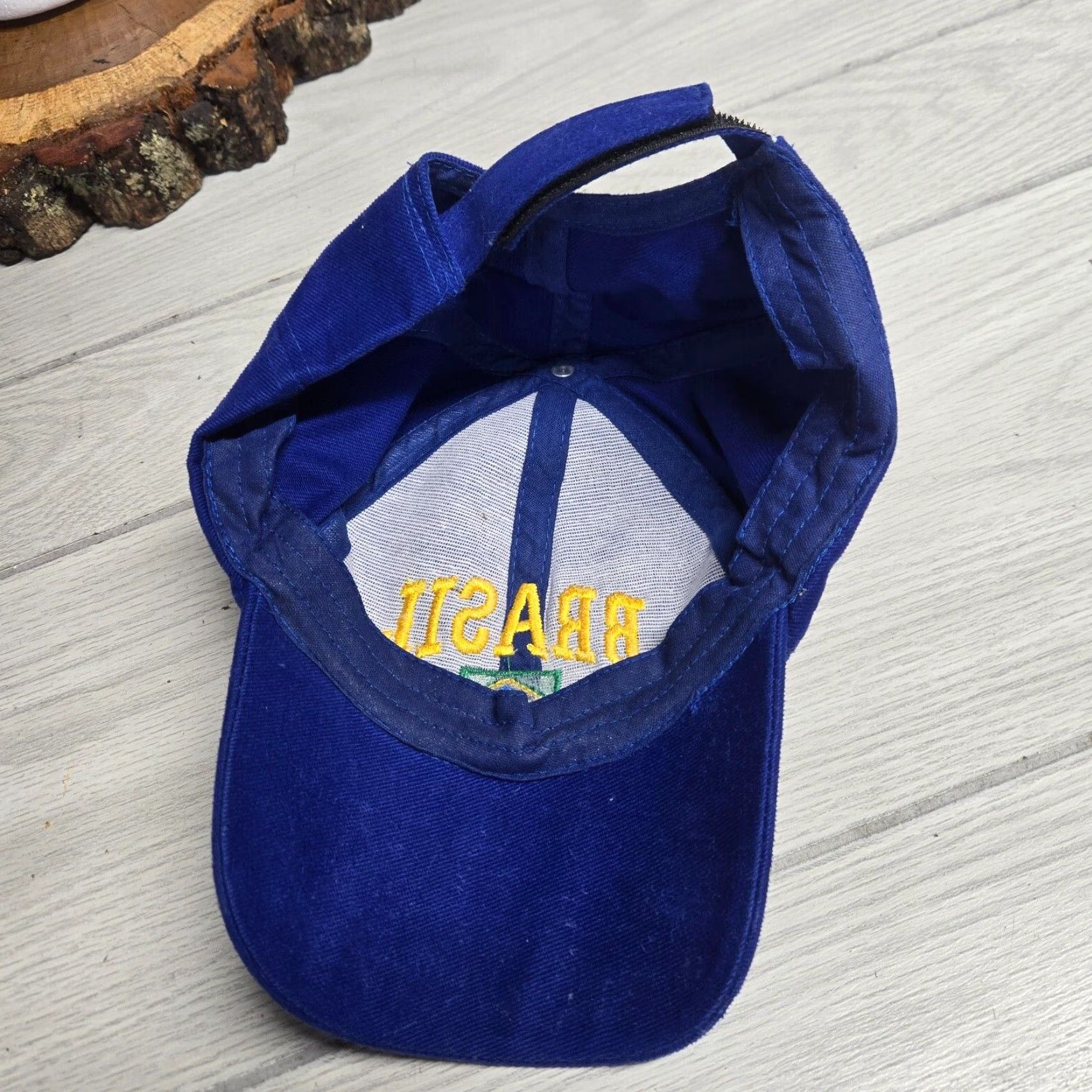 Vintage Vintage Brazil Flag Logo Adjustable Baseball Cap Hat Men Blue Soccer Summer 90s Size ONE SIZE - 5 Thumbnail