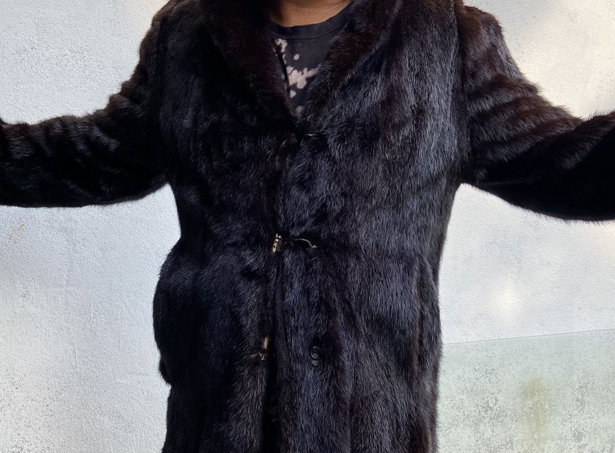 Sagafurs VINTAGE SAGAFOX FUR BLACK MINK SAGA COAT Size L / US 10 / IT 46 - 1 Thumbnail