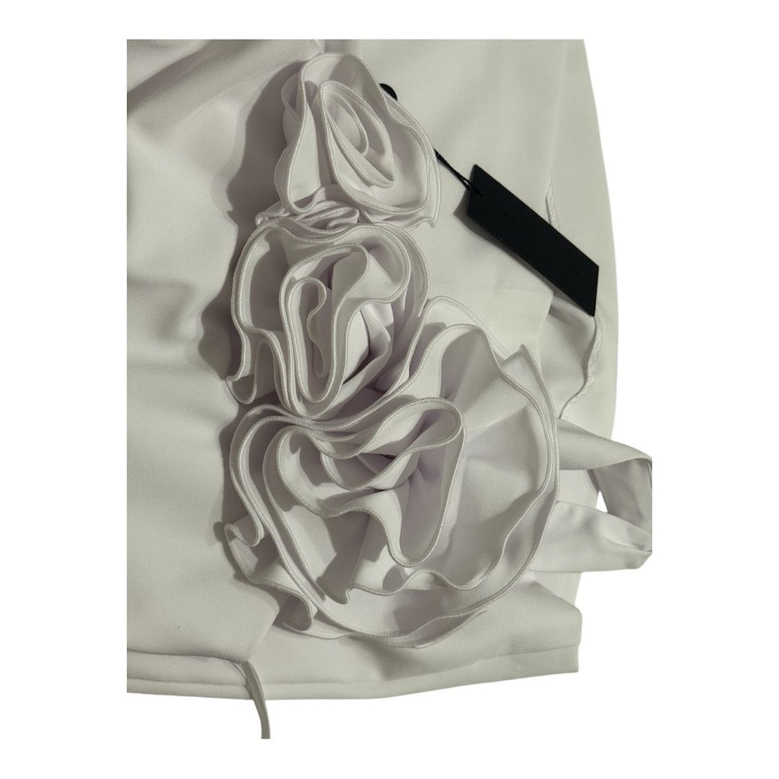 Gianni Valentino Gianni Bini One Shoulder White Dress with Ruffles Size 2 Size XS / US 0-2 / IT 36-38 - 5 Thumbnail