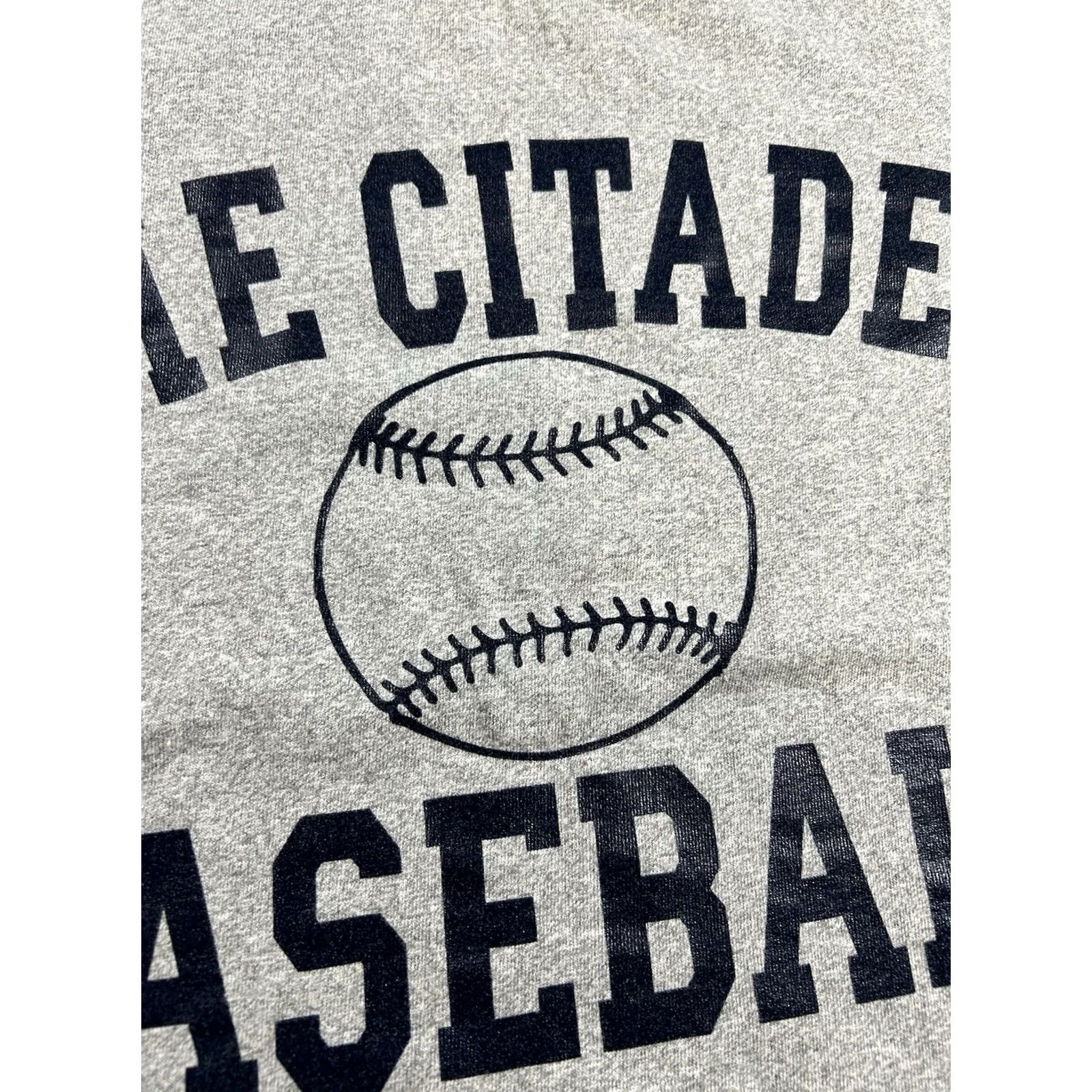 Vintage VINTAGE The Citadel Baseball Logo Shirt Adult Large Heather Gray USA Made The Cotton Exchange Size US L / EU 52-54 / 3 - 3 Thumbnail