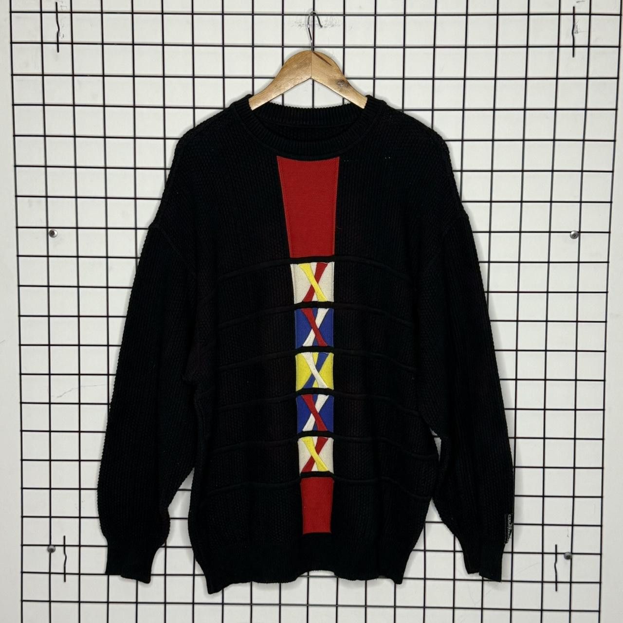 Carlo Colucci Carlo Colucci Jumper Abstract Geometric Print Wool 90s Size US XL / EU 56 / 4 - 1 Thumbnail