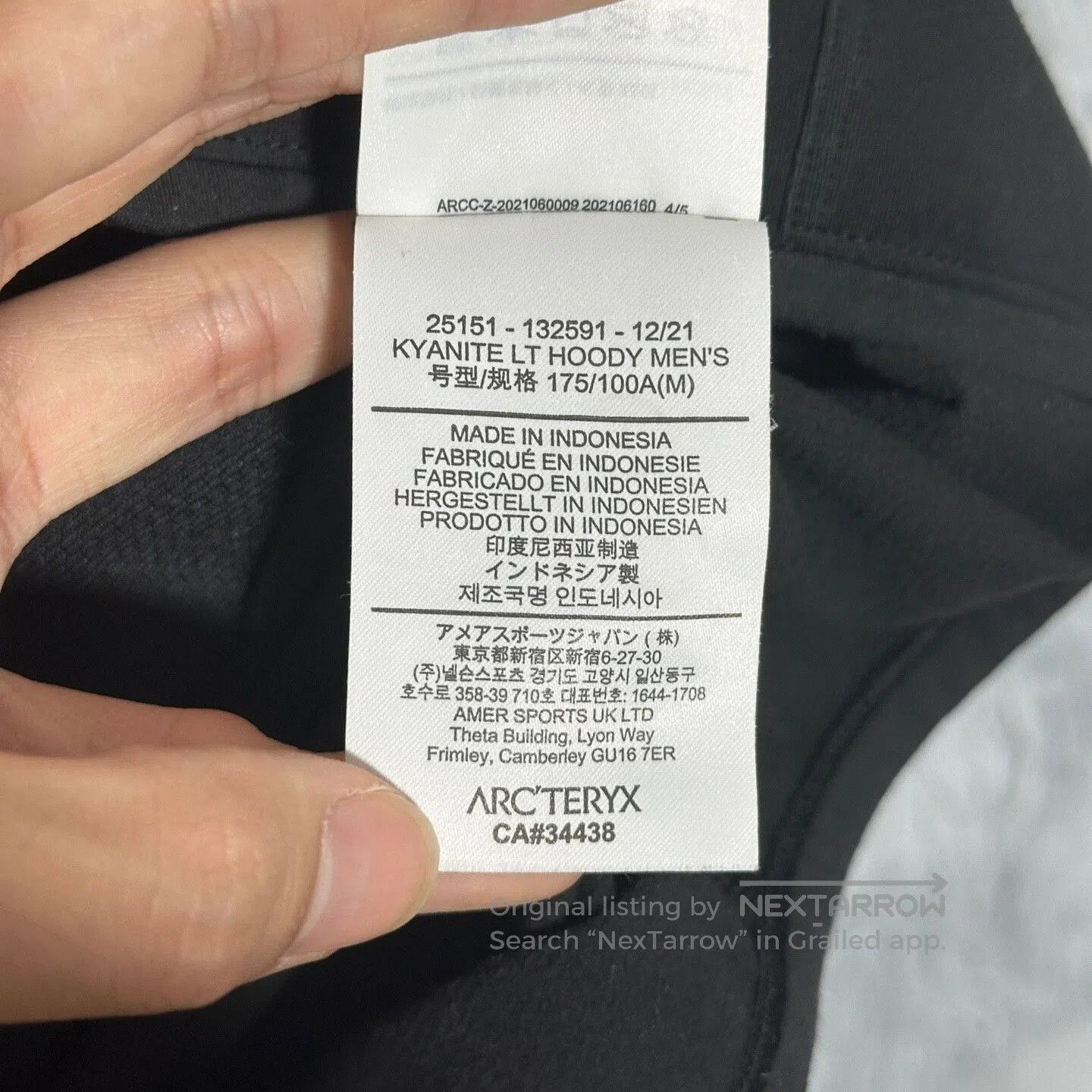 Arc'teryx Arcteryx Kyanite LT Hoody Black Size M. Size US M / EU 48-50 / 2 - 7 Thumbnail