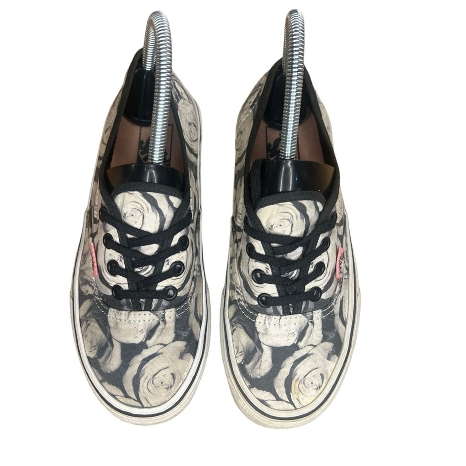 Vans Vans Authentic Sneakers Womens US 6 Black White Digi Roses Size US 6 / IT 36 - 4 Thumbnail