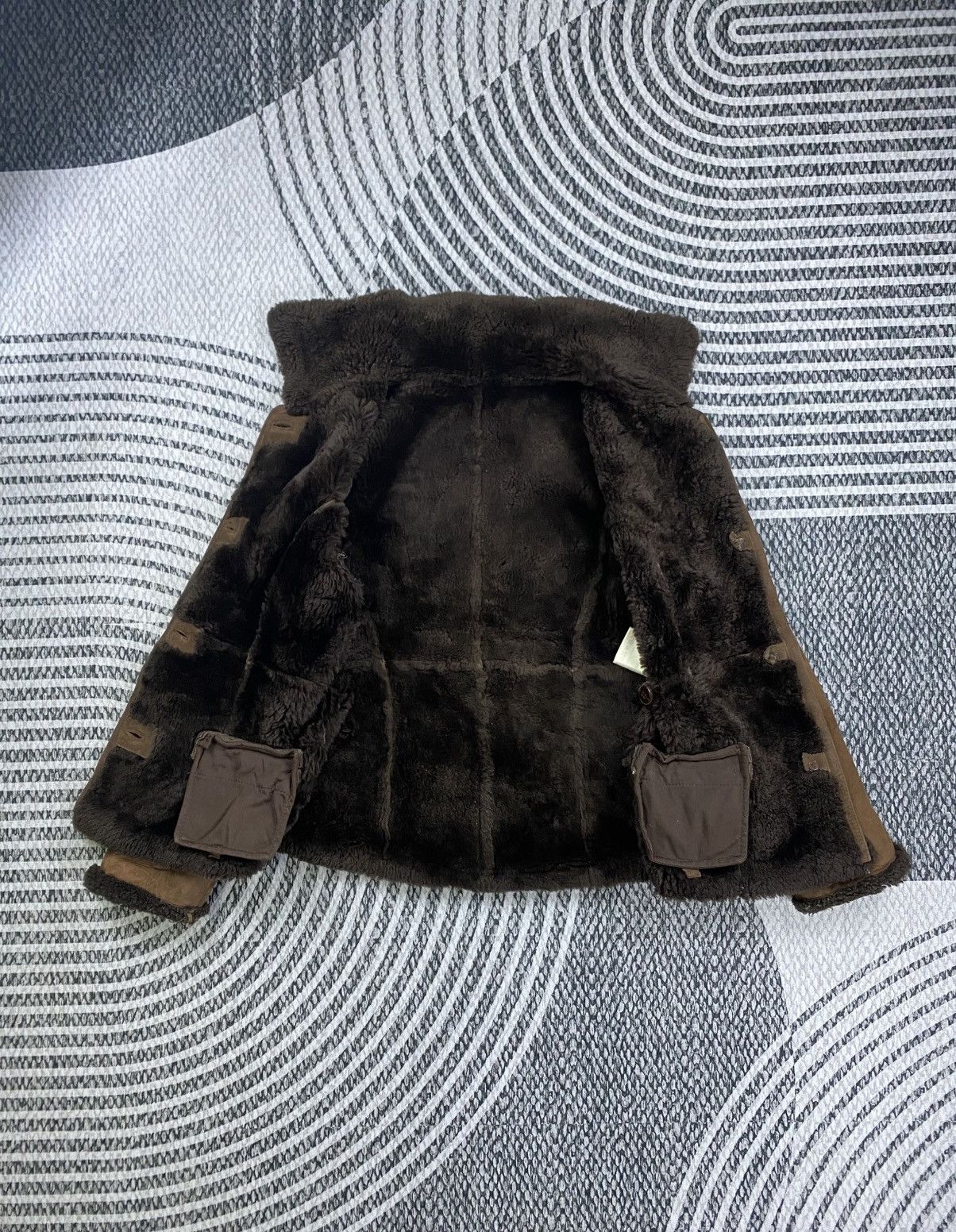 Vintage Vintage Japanese Fashion Collar Sherpa Brown Leather Jacket Size US M / EU 48-50 / 2 - 6 Thumbnail
