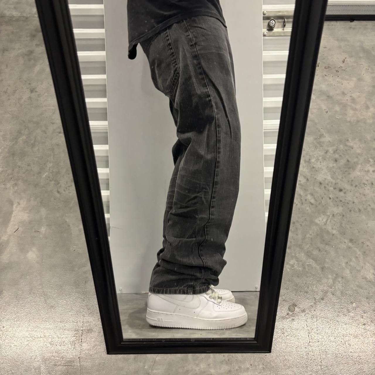 Japanese Brand × Vintage Crazy Vintage Y2K/2000s Grunge Faded Black Denim Jeans! Size US 32 / EU 48 - 2 Thumbnail