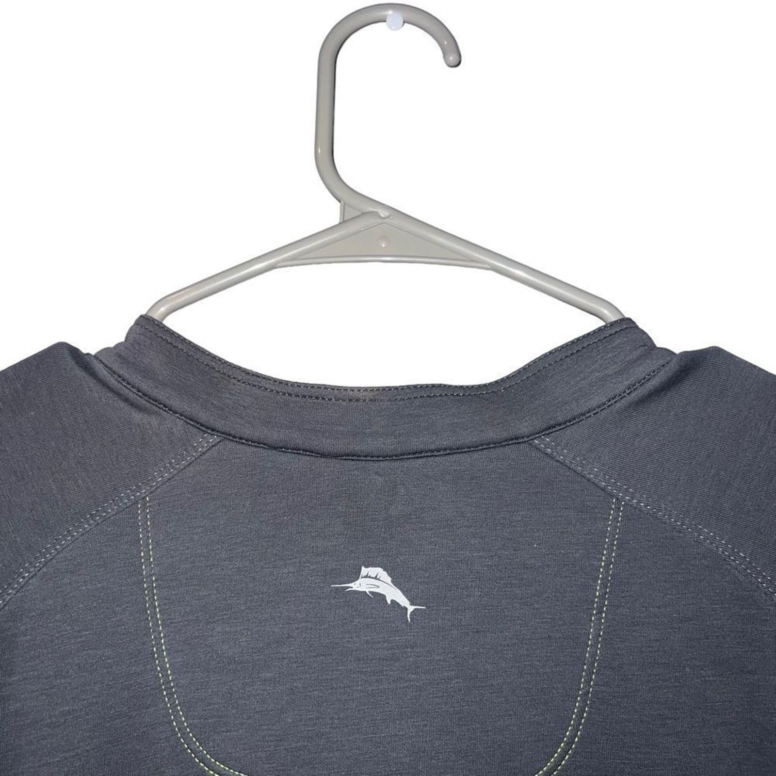 Tommy Bahama Tommy Bahama Polo Shirt Mens XL Gray Half-Zip IslandActive Size US XL / EU 56 / 4 - 4 Thumbnail