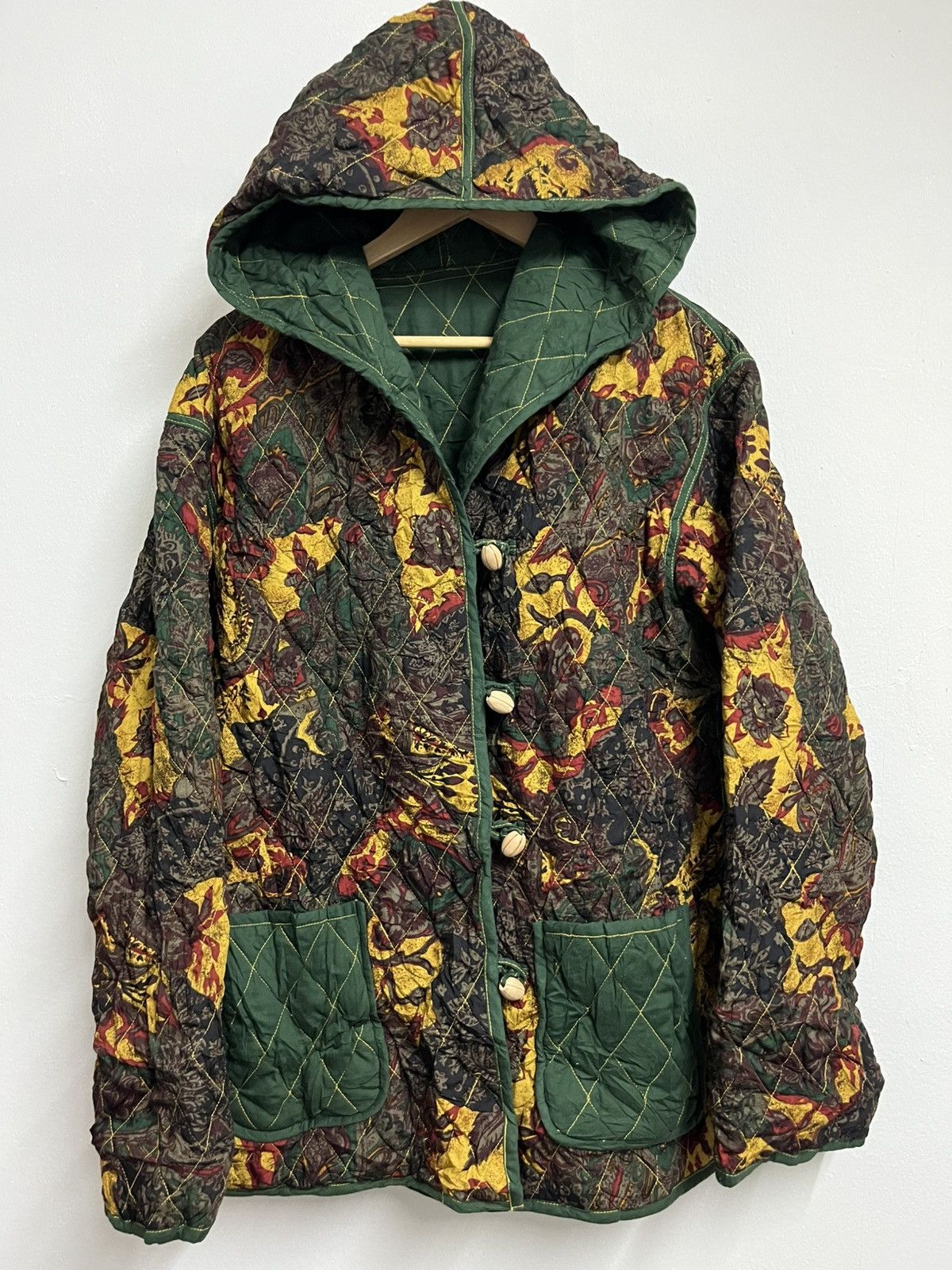 💥REVERSIBLE Floral Motive Japanese Brand Quilted Jackets