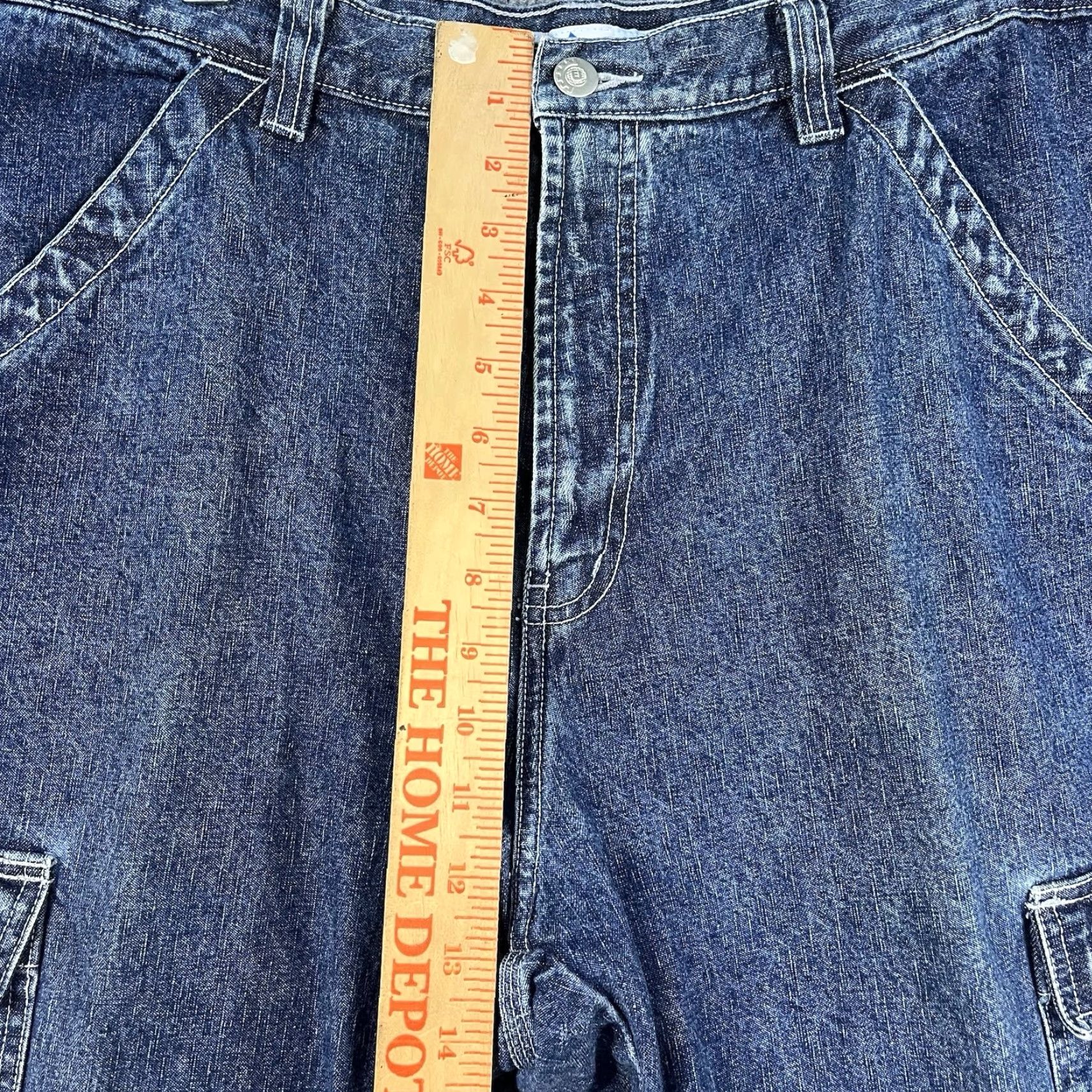 Vintage VINTAGE Utility Jeans Wide-Leg Baggy 34x30 Mens Denim Blue 5-Pocket Grunge Streetwear Size US 34 / EU 50 - 3 Thumbnail