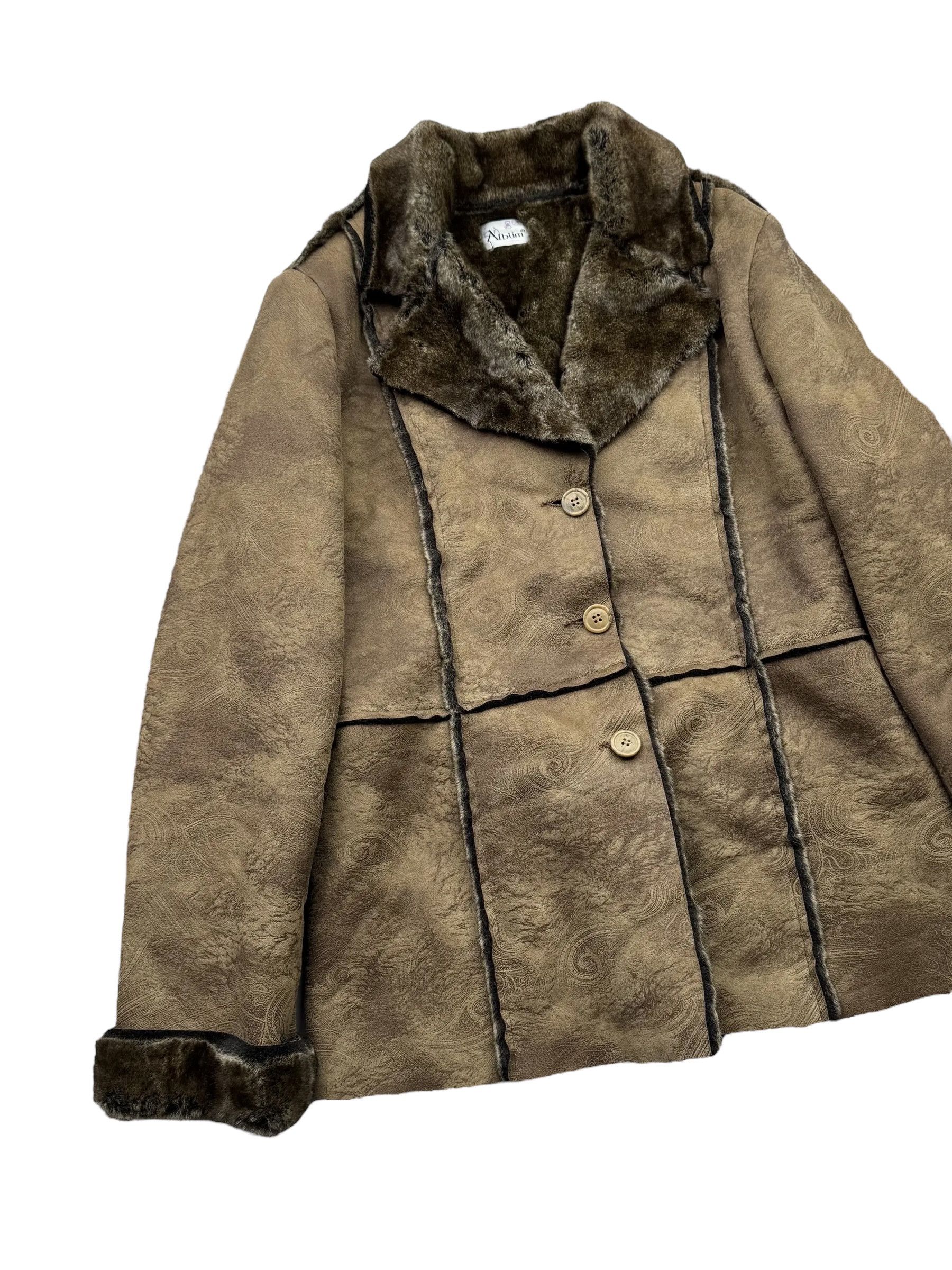 Japanese Brand Faux Sheepskin Coat From The 90's(V96) Size M / US 6-8 / IT 42-44 - 2 Thumbnail