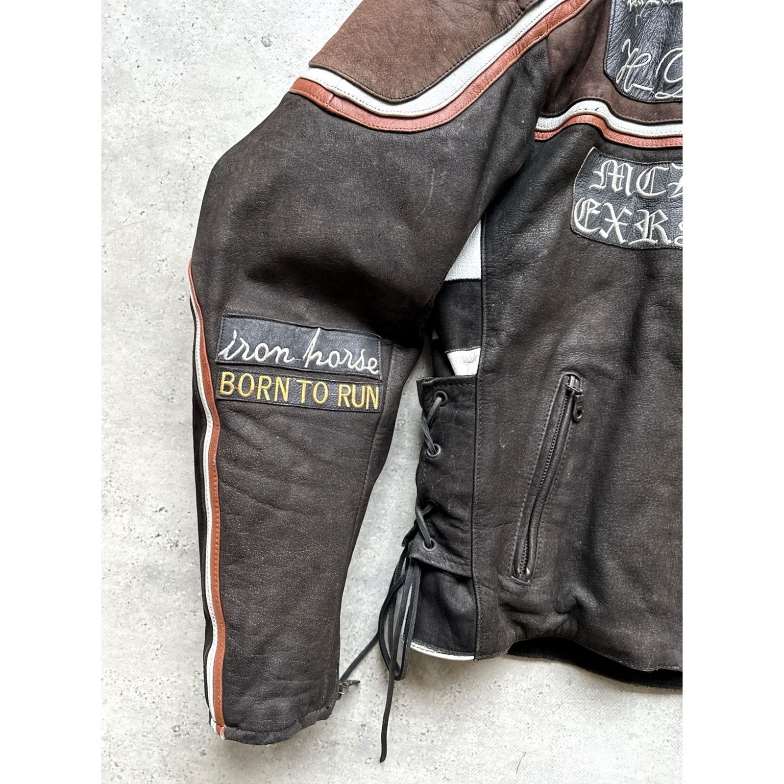Vintage VINTAGE Unbranded JACKET Leather Biker Racing MEN'S SIZE M Adult Size US M / EU 48-50 / 2 - 5 Thumbnail