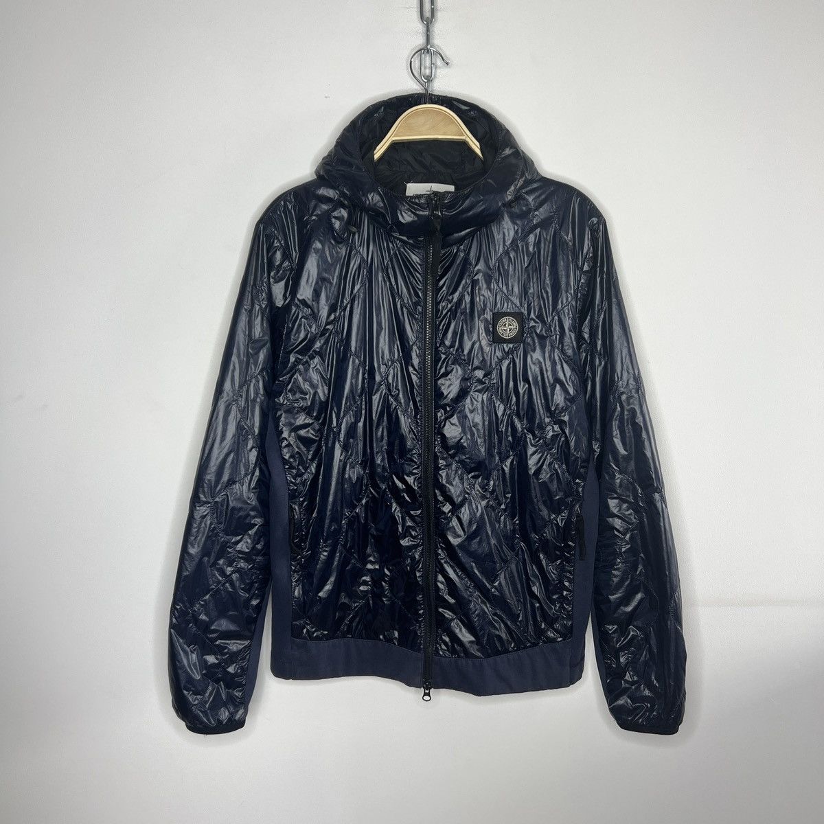 Stone Island Stone Island Pertex Primaloft Padded Nylon Jacket Navy Shiny Size US L / EU 52-54 / 3 - 1 Thumbnail