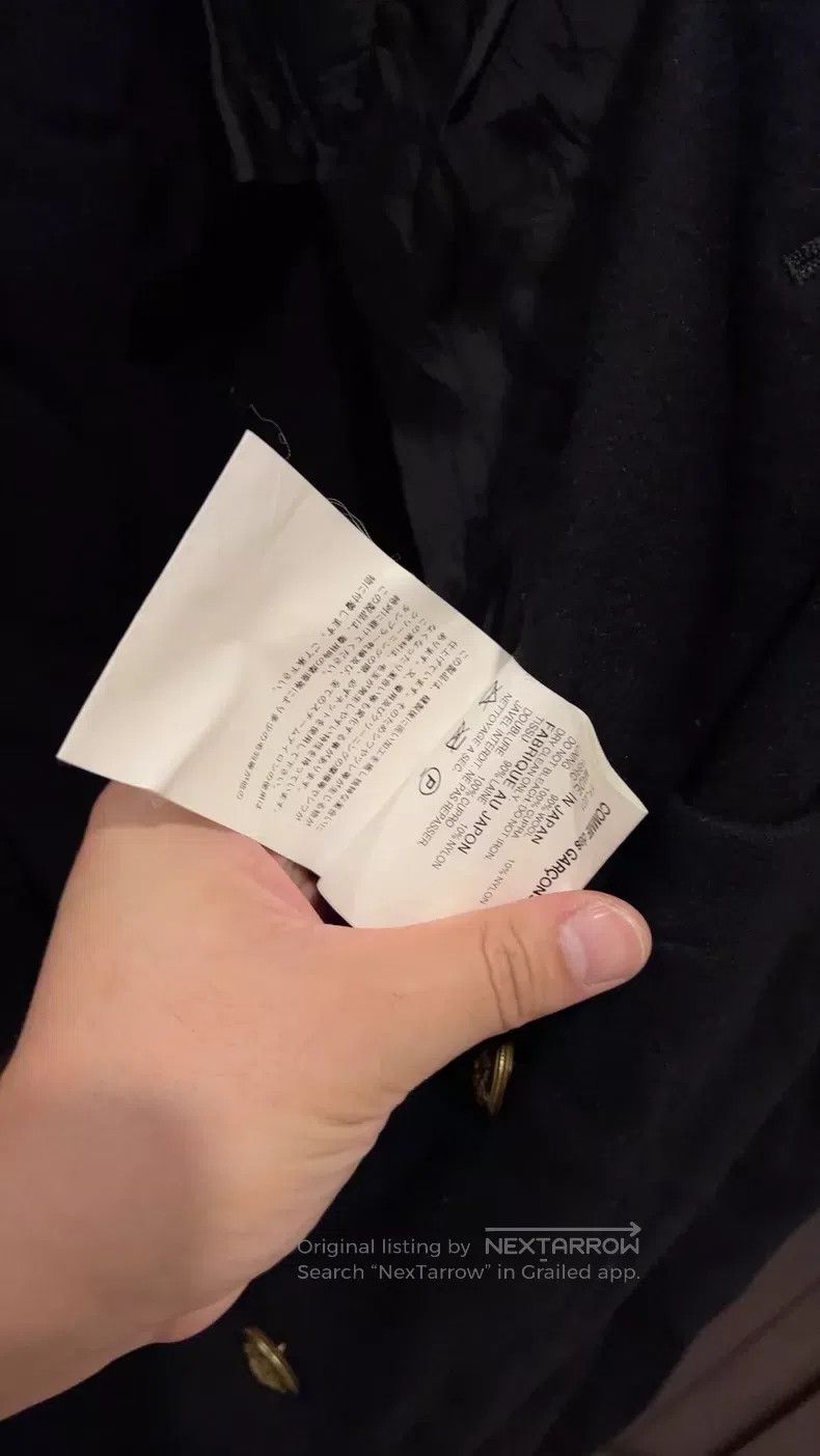 Comme des Garcons Comme Des Garcons Wool Coat with Golden Double-Breasted Bu Size M / US 6-8 / IT 42-44 - 5 Thumbnail