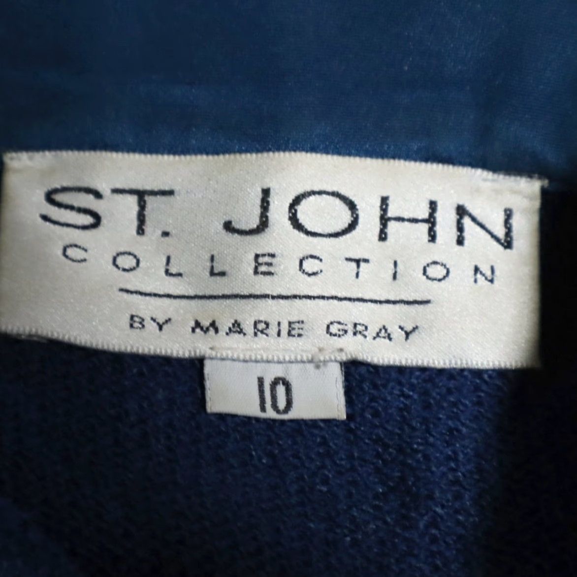 St. John St. John by Marie Gray Santana Knit Knee Length Dress Blue Women's 10 Shirt Dress Womens Size L / US 10 / IT 46 - 5 Thumbnail