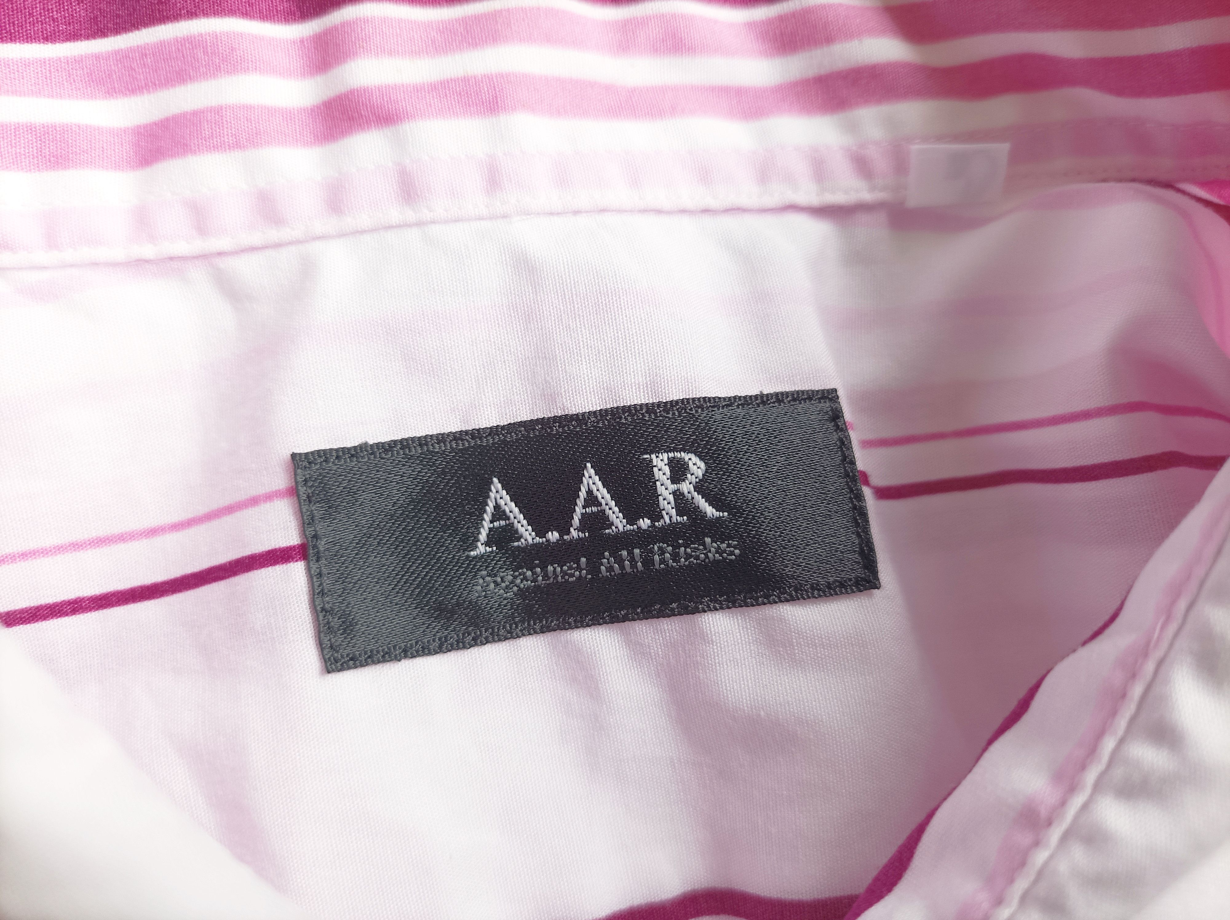 Yohji Yamamoto (S335) A.A.R. Against All Risks Japan White Pink Strip Shirt Size US M / EU 48-50 / 2 - 2 Thumbnail