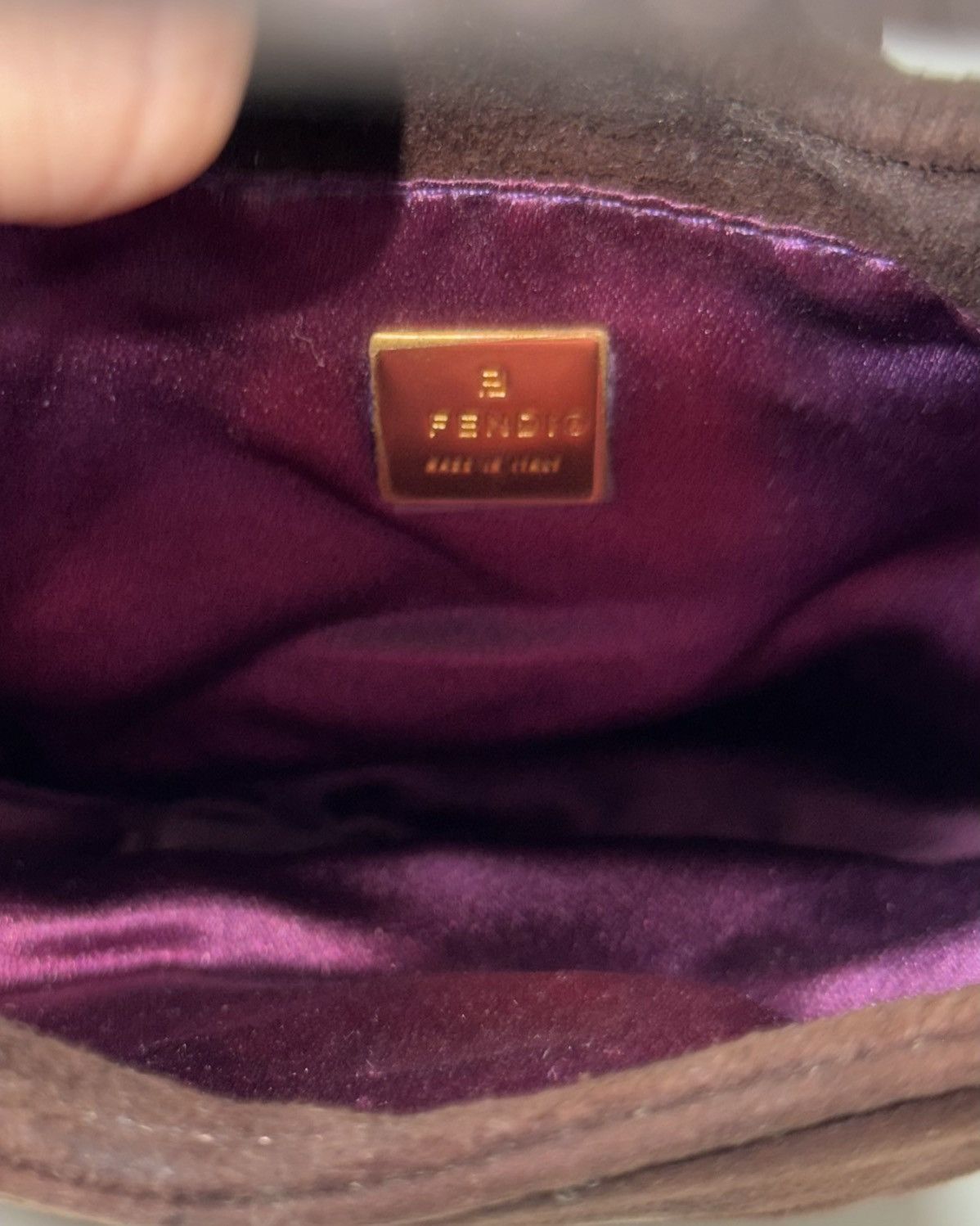 Fendi FENDI Spring Summer 1999 Suede & Leather Mini Croissant Bag Size ONE SIZE - 6 Thumbnail