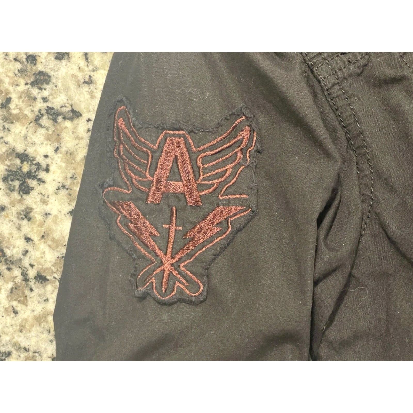 Affliction Affliction Shirt Mens S Black Button-Up Army Military Patch Embroidered Pockets Long Sleeve Skull Rock Army Theme 2020s Men or Women Size US S / EU 44-46 / 1 - 4 Thumbnail