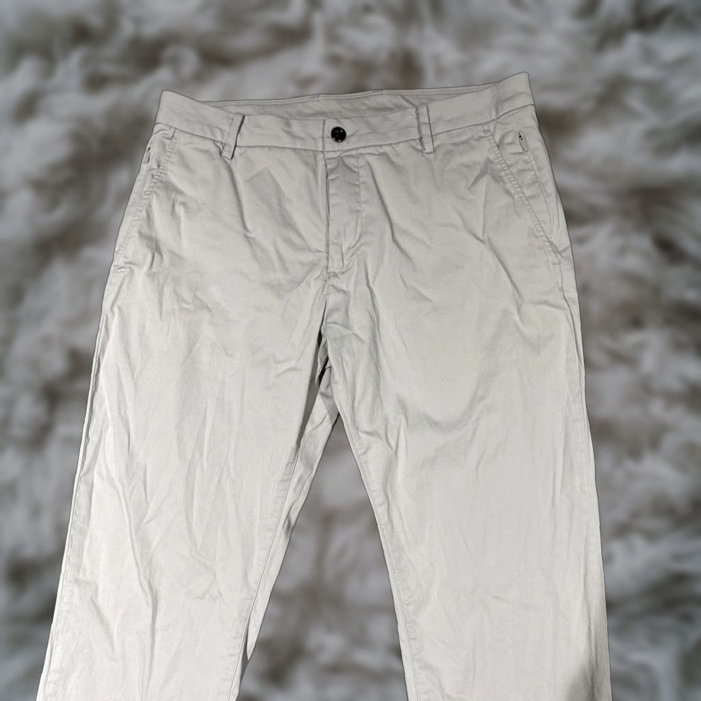 Vintage Birddogs Pants Mens 34x31 34x32 Gray Chino Stretch Lightweight Flat Front Straight Leg Logo Embroidered Zip Casual Wearable Robust Comfort Mens Size US 34 / EU 50 - 1 Thumbnail