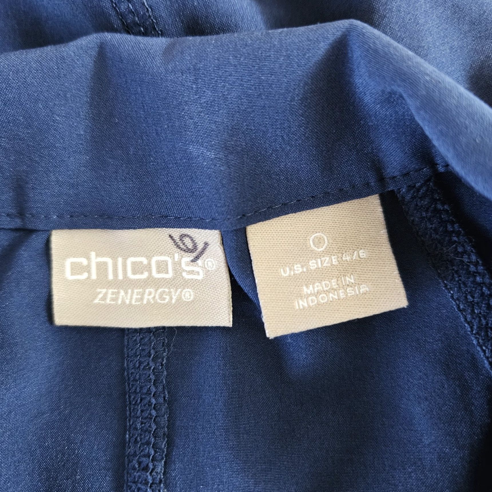 Vintage VINTAGE/CHICO'S ZENERGY Womens Vest Solid Blue Zip Pockets Size 4 0 US 4/6 Size S / US 4 / IT 40 - 5 Thumbnail