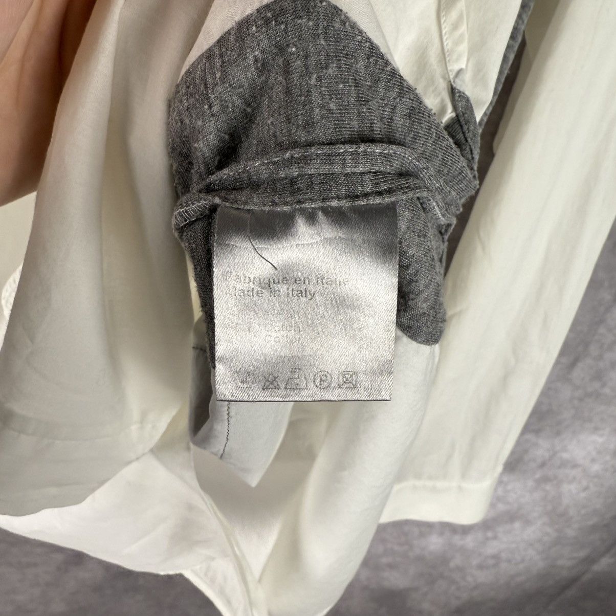 Dior × Hedi Slimane SS07 Dior Homme Grey Jersey Insert White Size US L / EU 52-54 / 3 - 8 Thumbnail