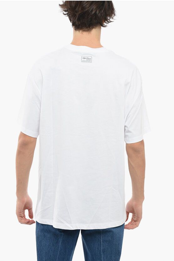 Raf Simons o1y0325 Logo Crewneck T-Shirt in White Size US XS / EU 42 / 0 - 3 Thumbnail