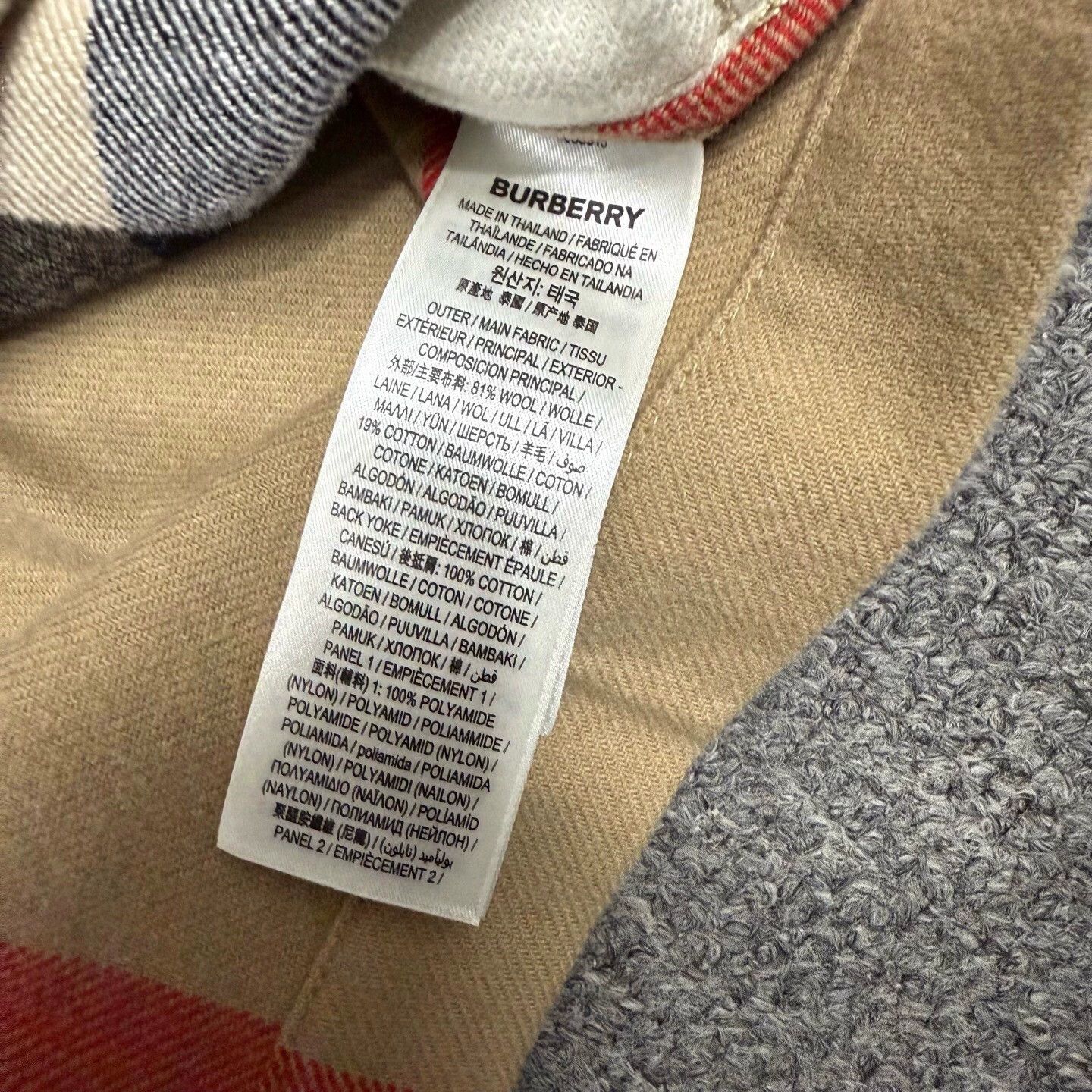 Burberry Burberry check wool leather jacket L 99 new Size L / US 10 / IT 46 - 4 Thumbnail