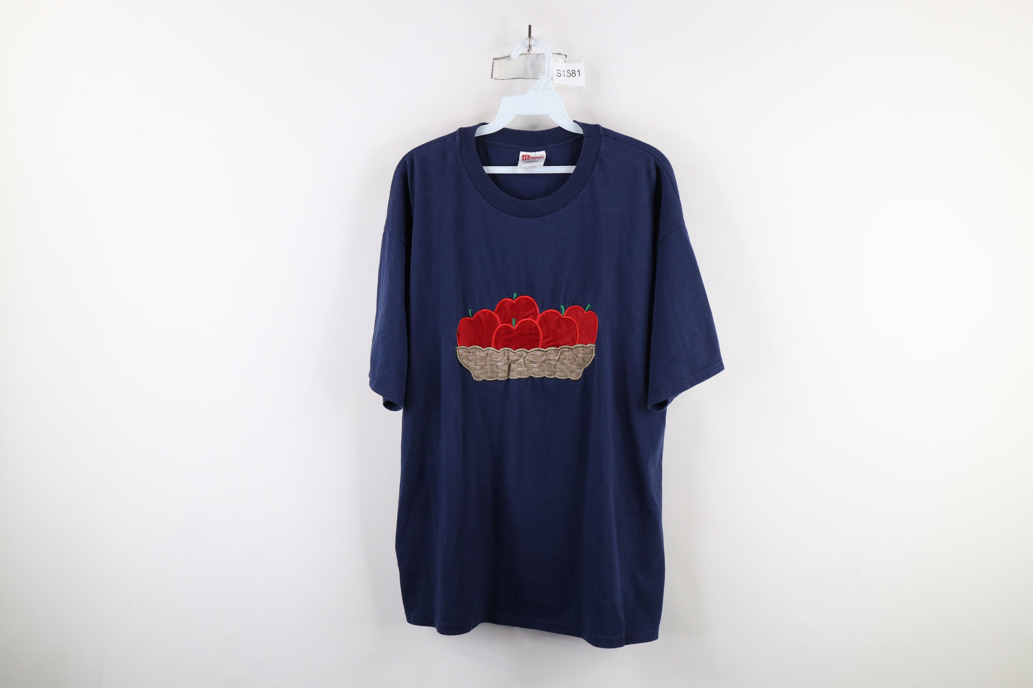 Vintage Vintage 90s Country Primitive Orchard T-Shirt Navy Blue Size XL / US 12-14 / IT 48-50 - 1 Thumbnail