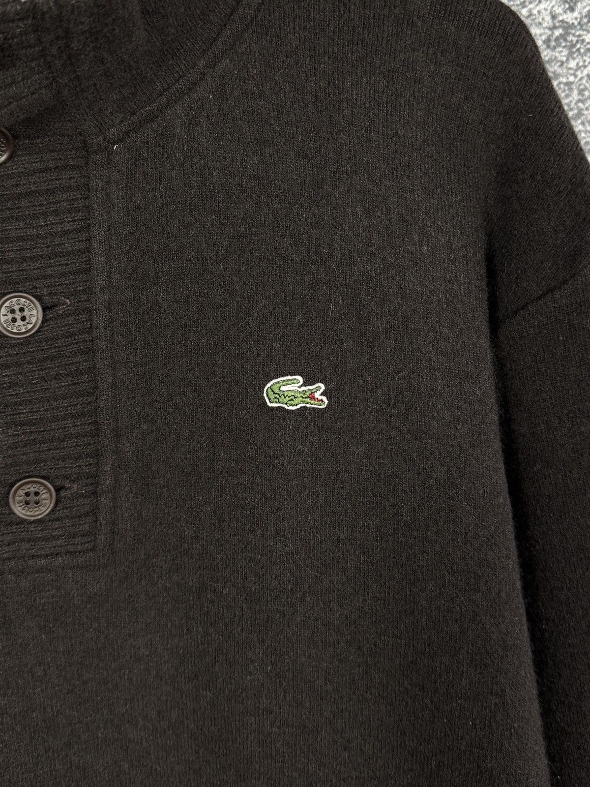 Lacoste Lacoste Wool Blend Sweater Pullover Button Collar Vintage Size US XXL / EU 58 / 5 - 7 Thumbnail