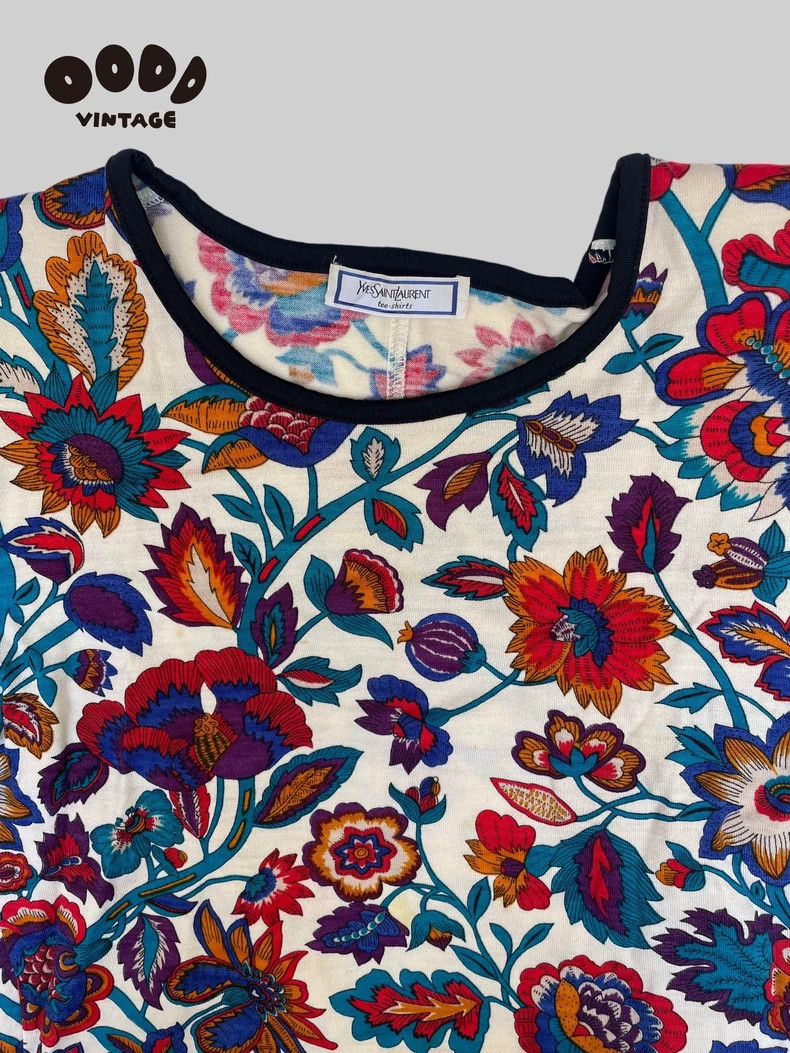 Saint Laurent Paris Saint Laurent Paris 80s floral shoulder pads long sleeves 2 Size M / US 6-8 / IT 42-44 - 5 Thumbnail