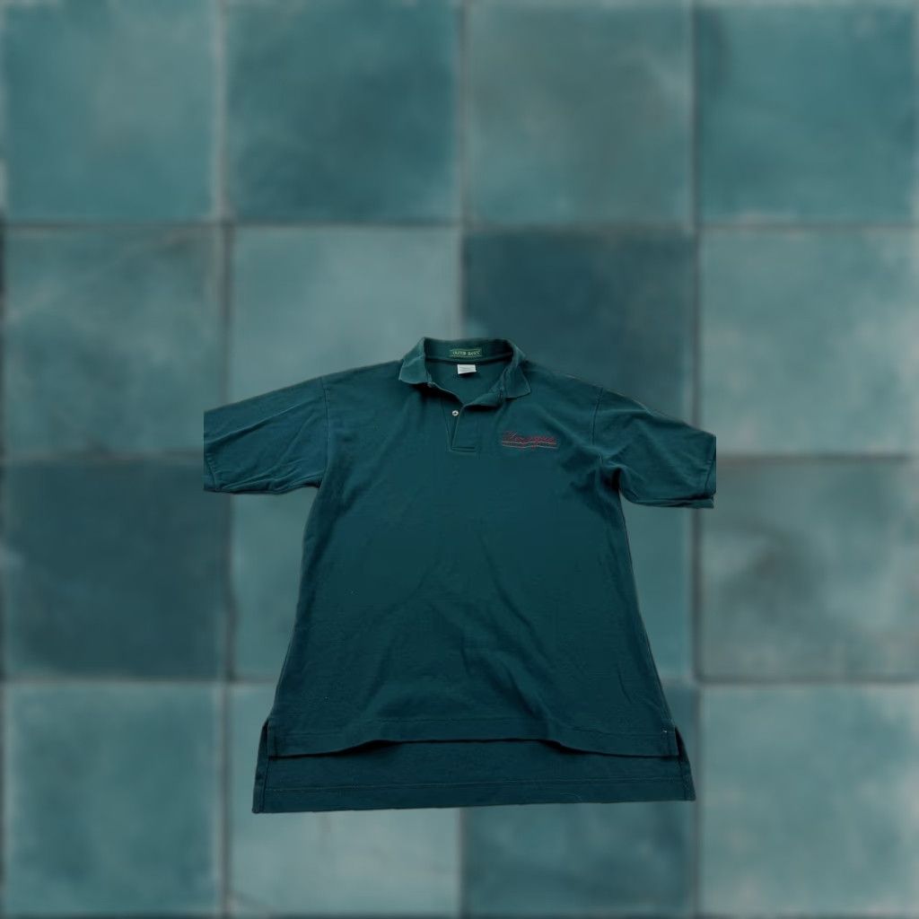 Vintage VINTAGE Outer Banks Polo Shirt Mens M Green College 90s Umpqua Community College Polo Shirt Mens Green 90s Size US M / EU 48-50 / 2 - 1 Thumbnail