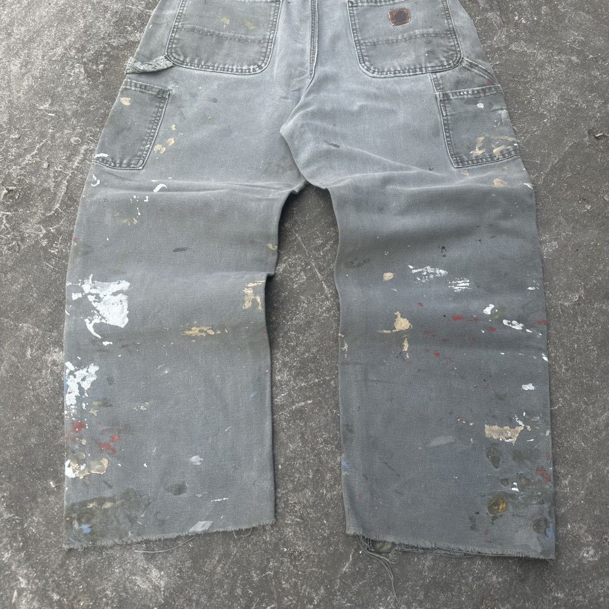 Carhartt × Vintage (36x28.5) Grail Vintage Distressed Carhartt Carpenter Moss Size US 36 / EU 52 - 11 Thumbnail