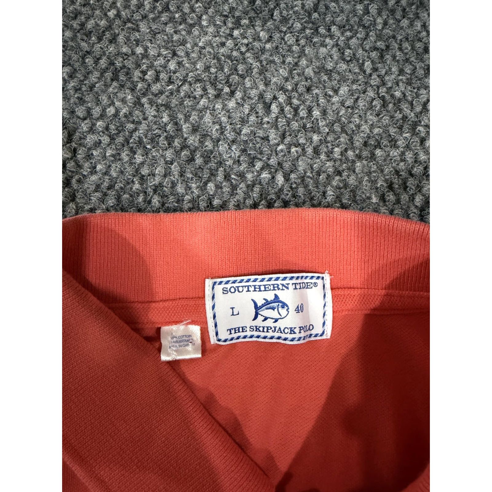 Southern Tide Southern Tide The Skipjack Polo Shirt Mens L Orange Cotton Casual Logo Polo Short Sleeve Size US L / EU 52-54 / 3 - 4 Thumbnail