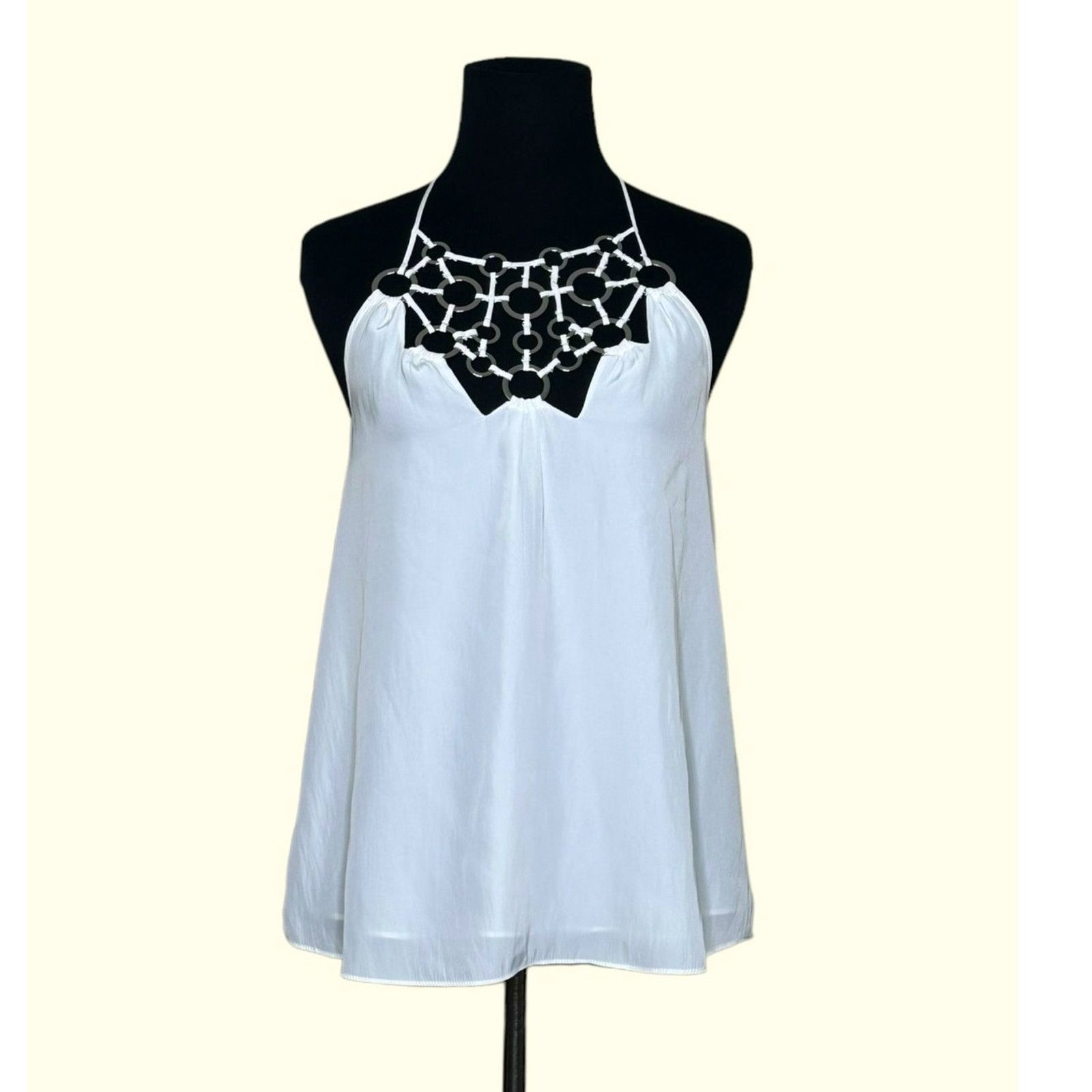 Ramy Brook Ramy Brook off white Ring-Detail Halter Top size XXS Size XXS / US 00 / IT 34 - 1 Thumbnail