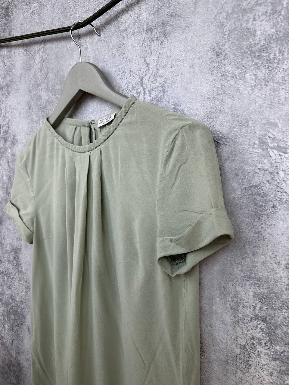 Brunello Cucinelli Brunello Cucinelli Linen/Silk Blouse Beaded Trim Italy SS Size XS / US 0-2 / IT 36-38 - 5 Thumbnail