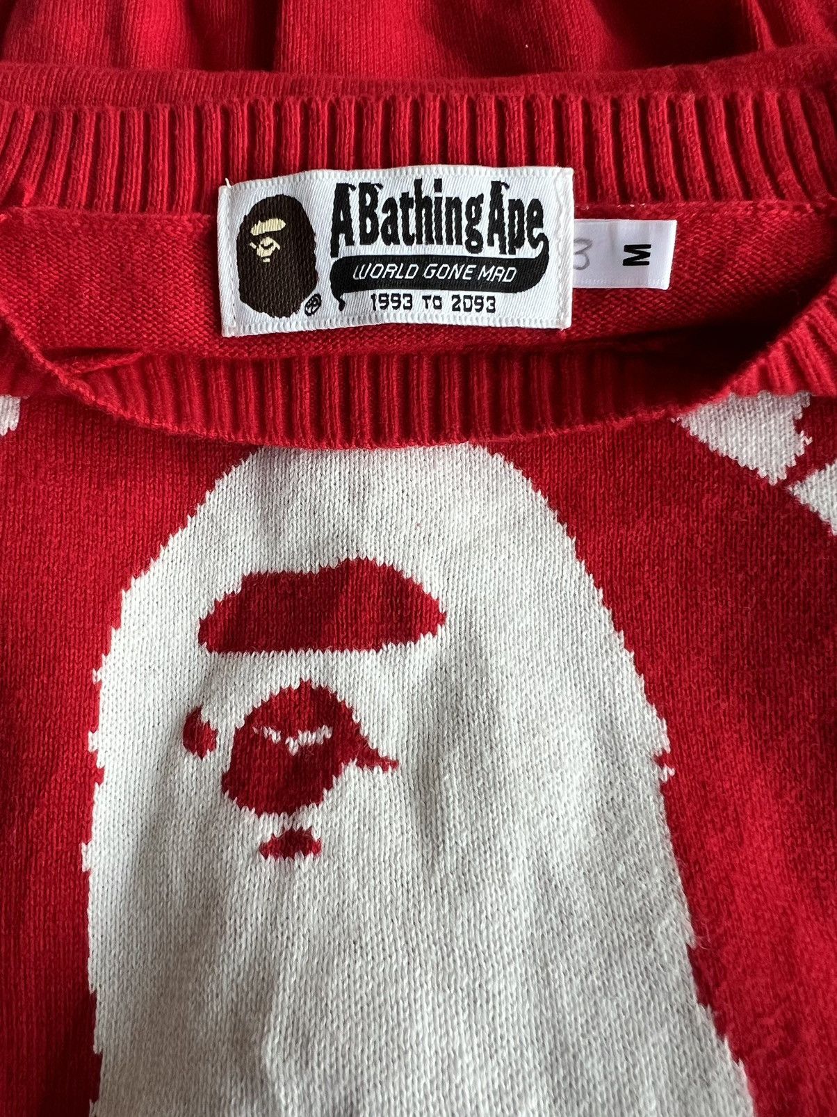 Bape ARCHIVE Bape Head College Knit Sweater Size US M / EU 48-50 / 2 - 7 Thumbnail