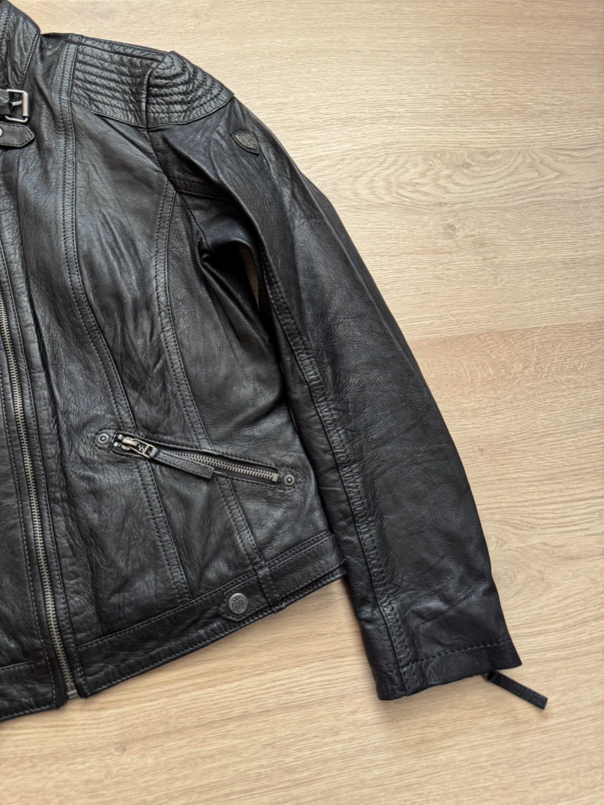 Gypsy Vintage 00’s Gipsy y2k Women’s Genuine Leather Moto Jacket Size M / US 6-8 / IT 42-44 - 2 Thumbnail